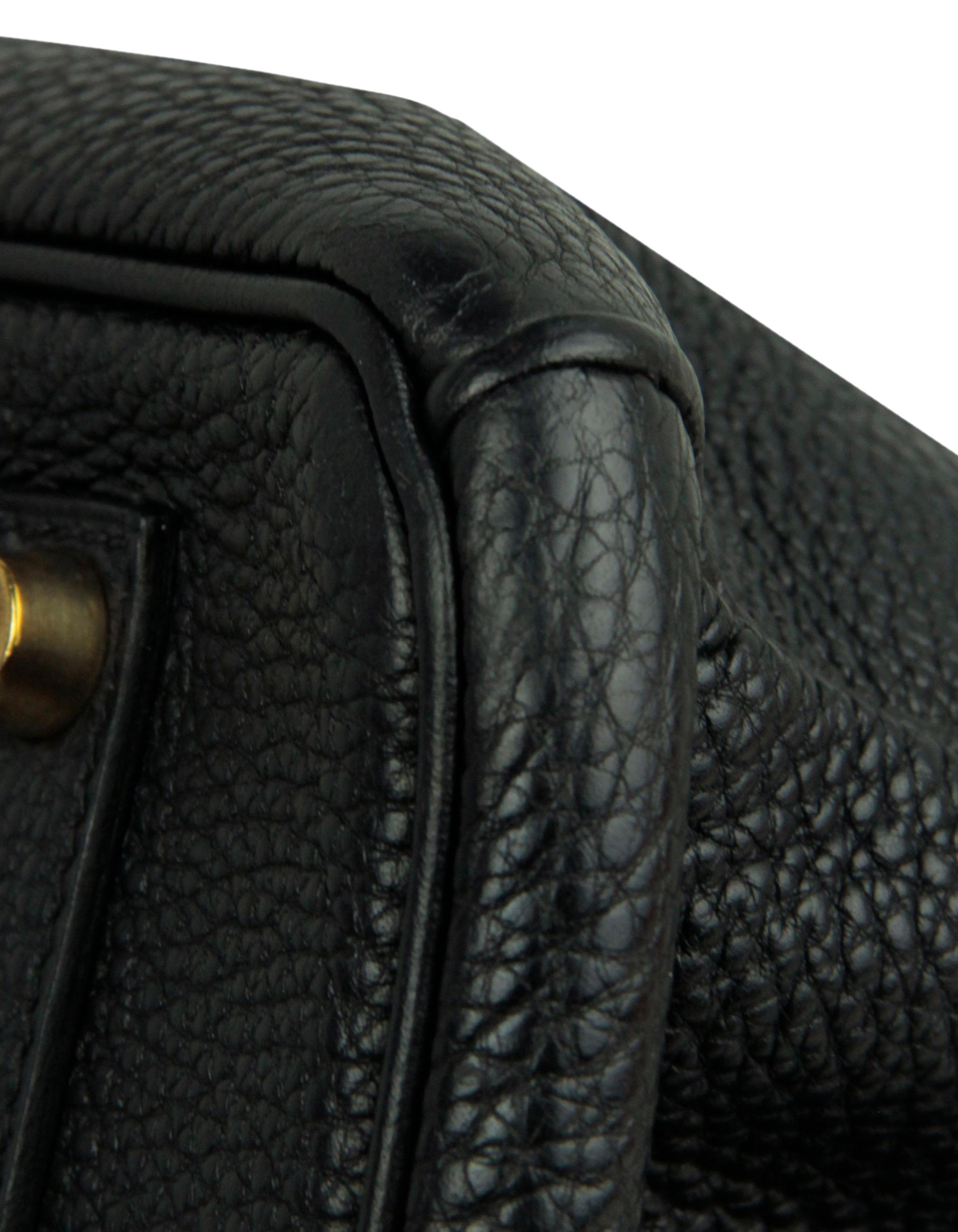 Hermes Black Togo Leather 35cm Birkin Bag GHW For Sale 1