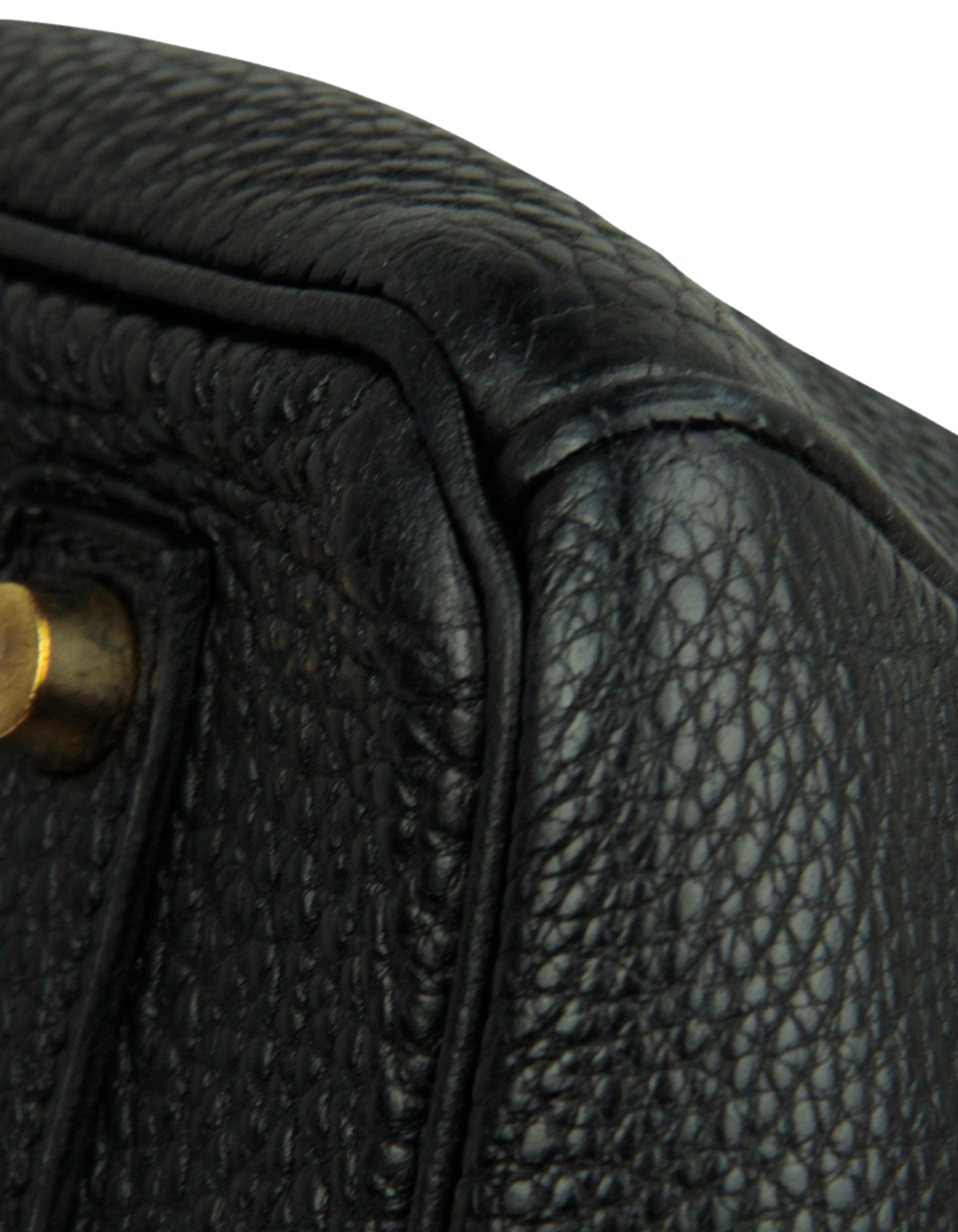 Hermes Black Togo Leather 35cm Birkin Bag GHW For Sale 3