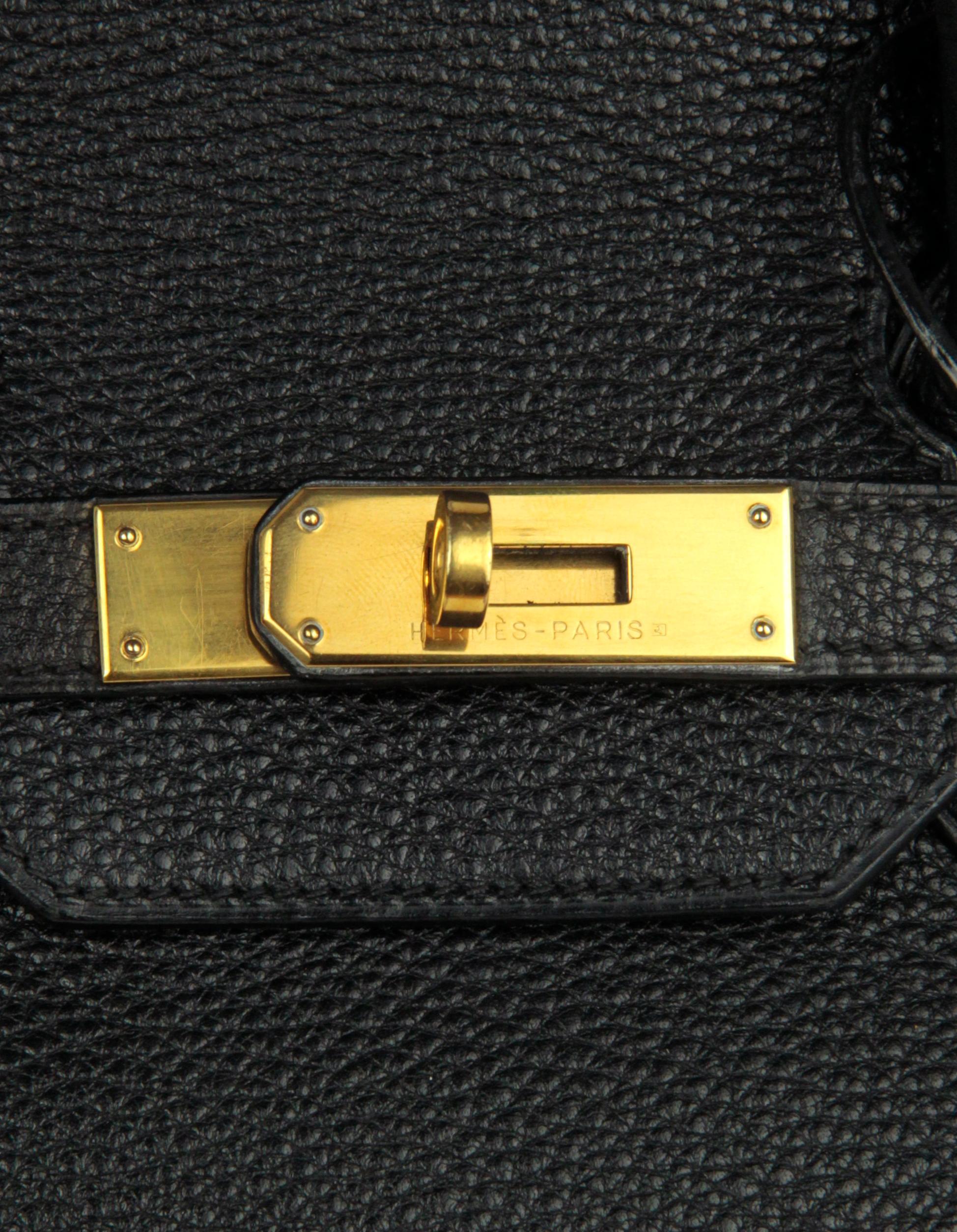 Hermes Black Togo Leather 35cm Birkin Bag GHW For Sale 4