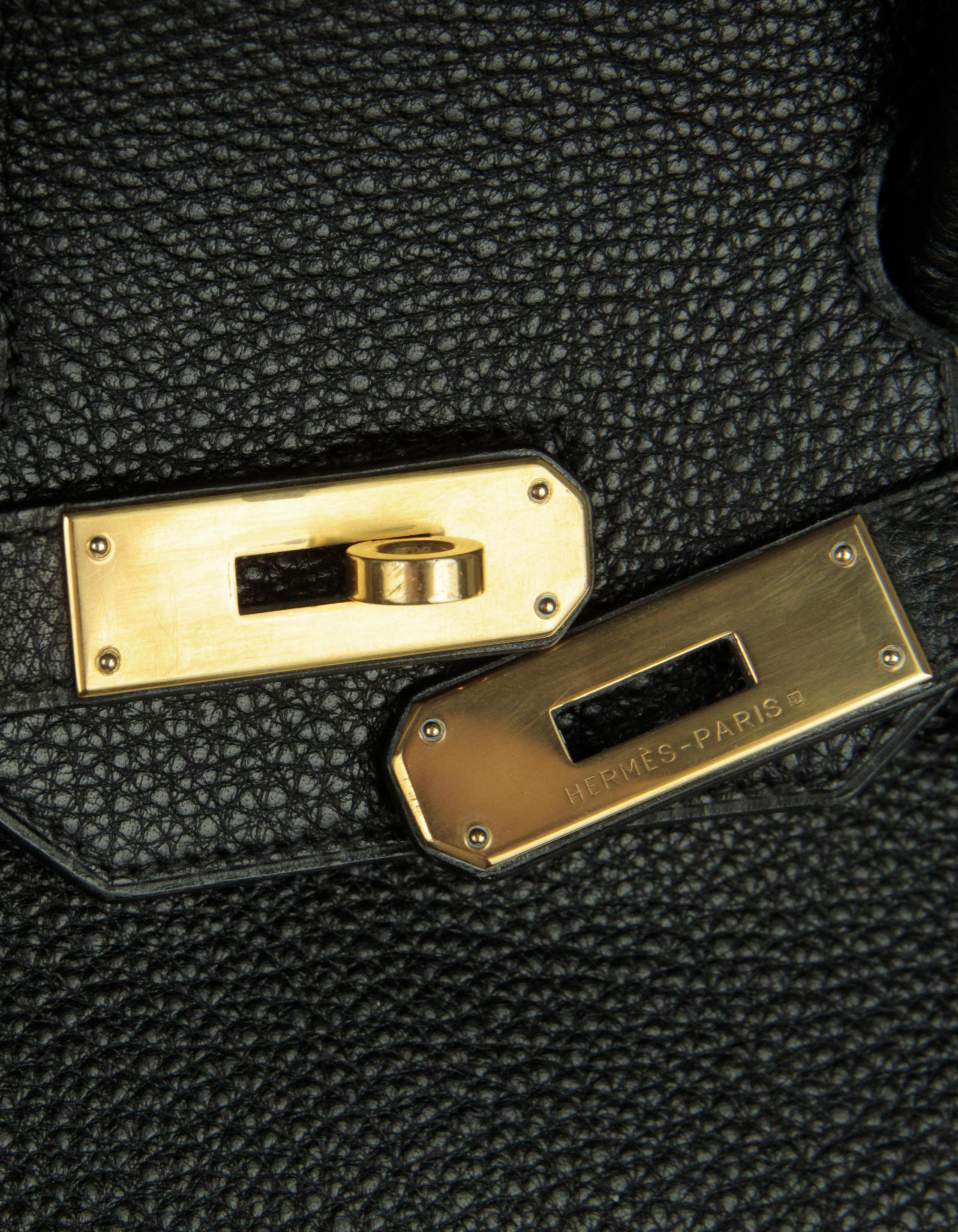 Hermes Black Togo Leather 35cm Birkin Bag GHW For Sale 5