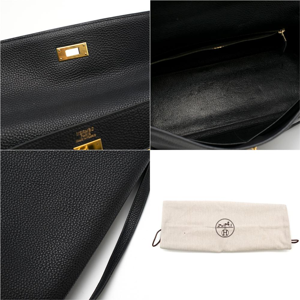 Hermes Black Togo Leather 35cm Sellier Kelly Bag	 For Sale 6