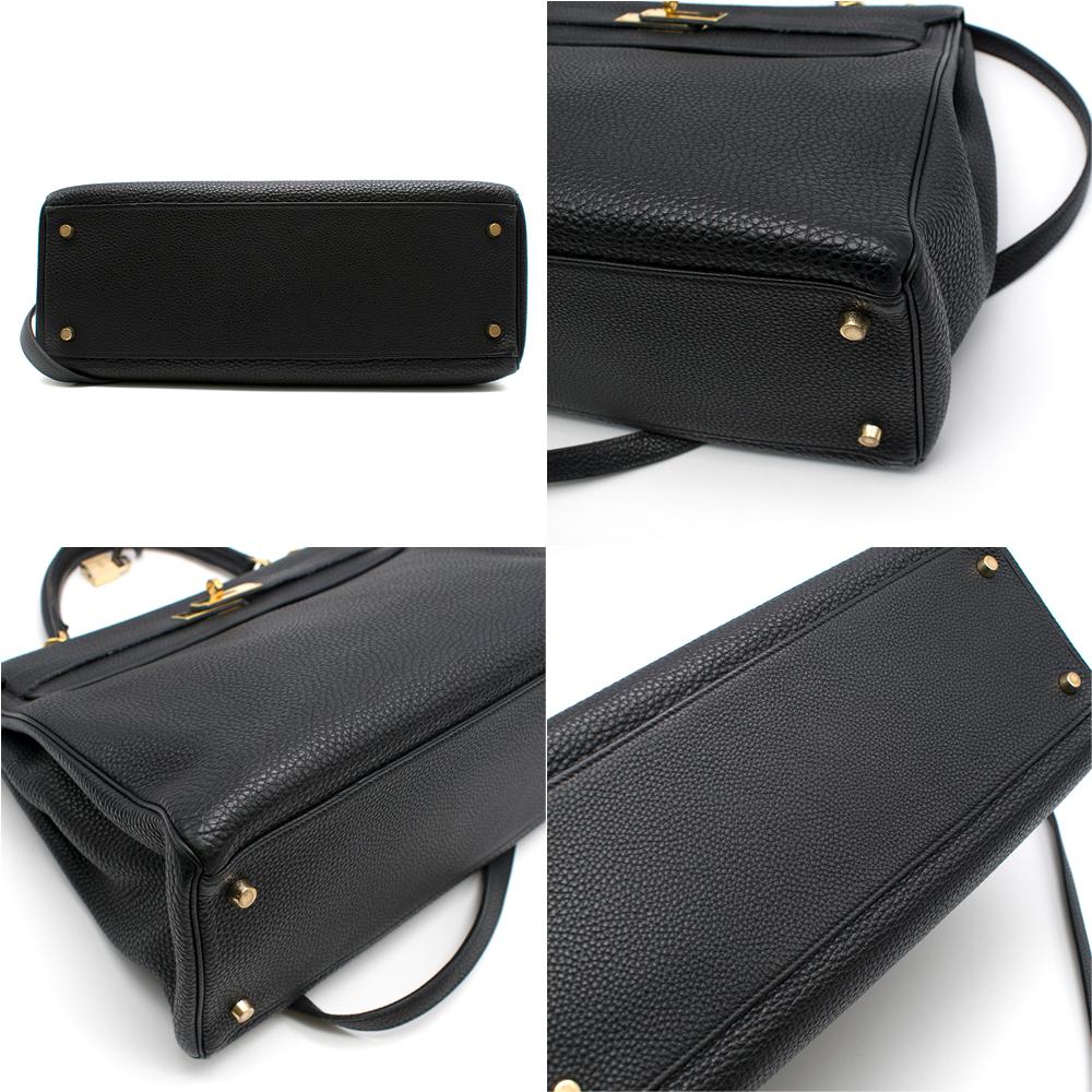 Hermes Black Togo Leather 35cm Sellier Kelly Bag	 For Sale 2