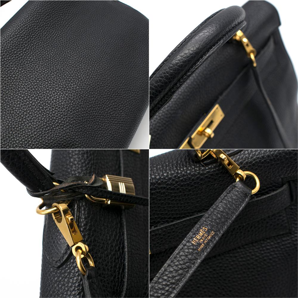 Hermes Black Togo Leather 35cm Sellier Kelly Bag	 For Sale 3
