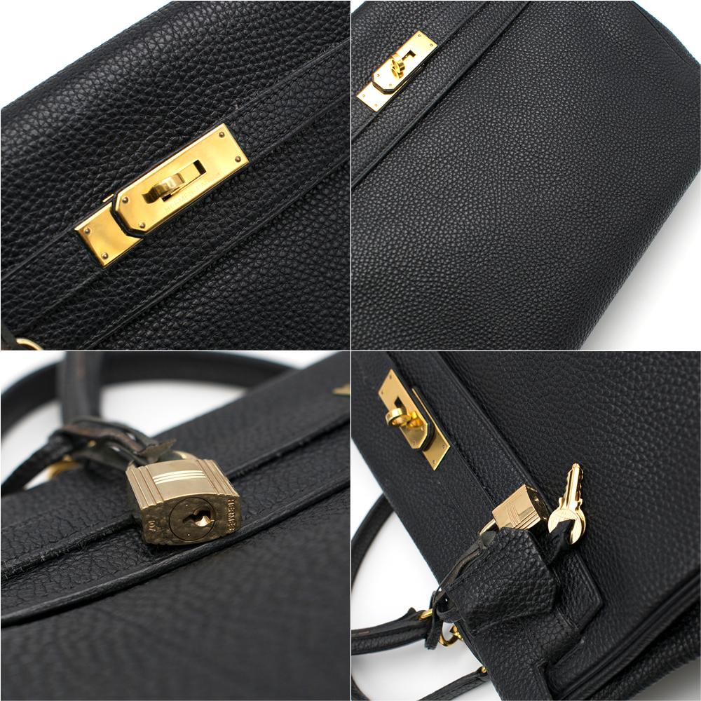 Hermes Black Togo Leather 35cm Sellier Kelly Bag	 For Sale 4