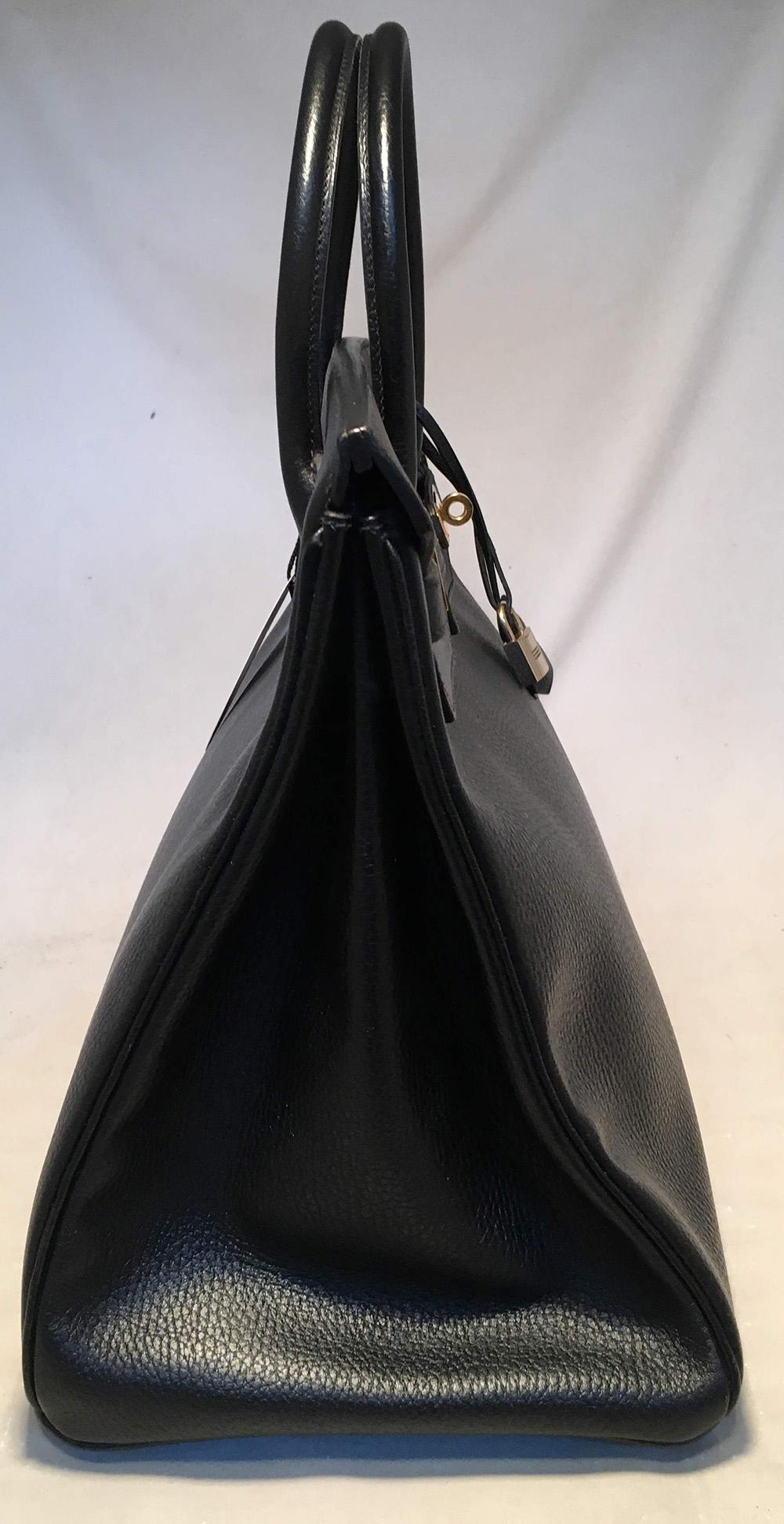Hermes Black Togo Leather 40cm Birkin Bag GHW (Schwarz)