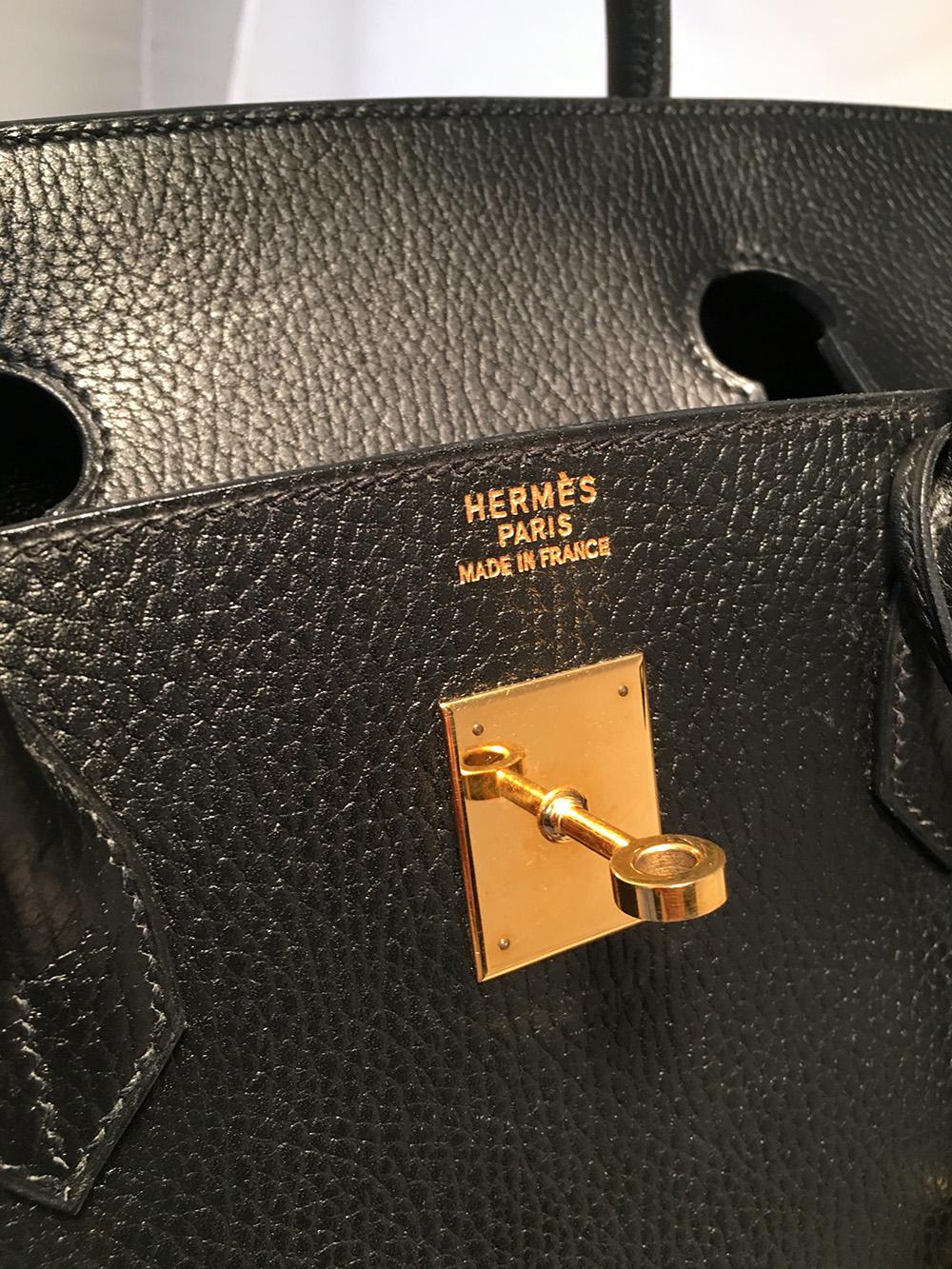 Hermes Black Togo Leather 40cm Birkin Bag GHW 3