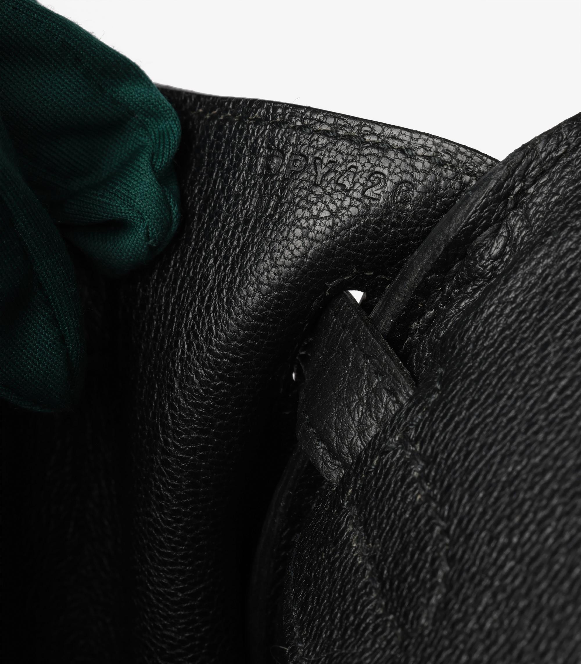 Hermès Black Togo Leather Birkin 25cm Retourne 6