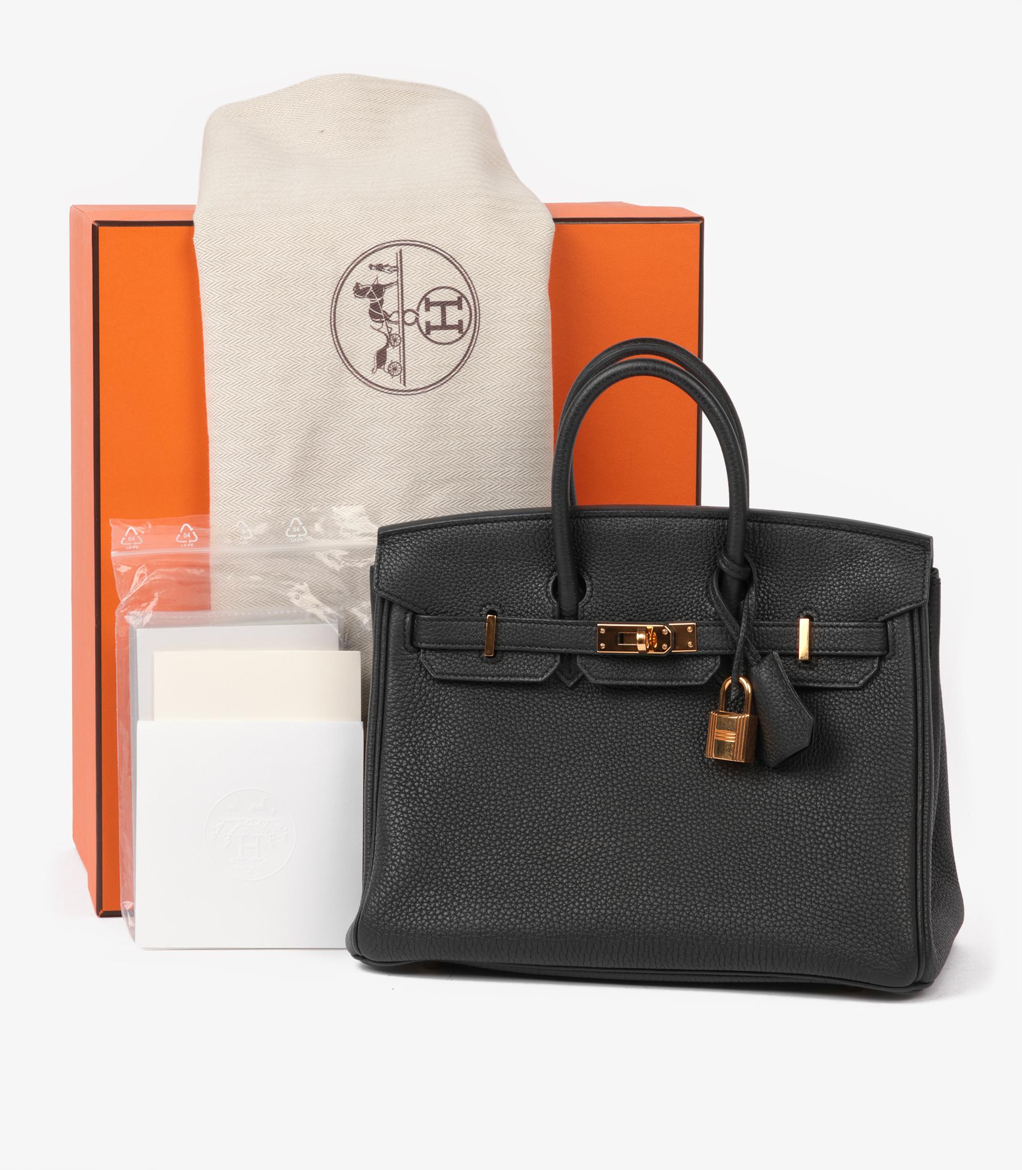 Hermès Black Togo Leather Birkin 25cm Retourne 7