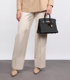 Hermès Black Togo Leather Birkin 25cm Retourne