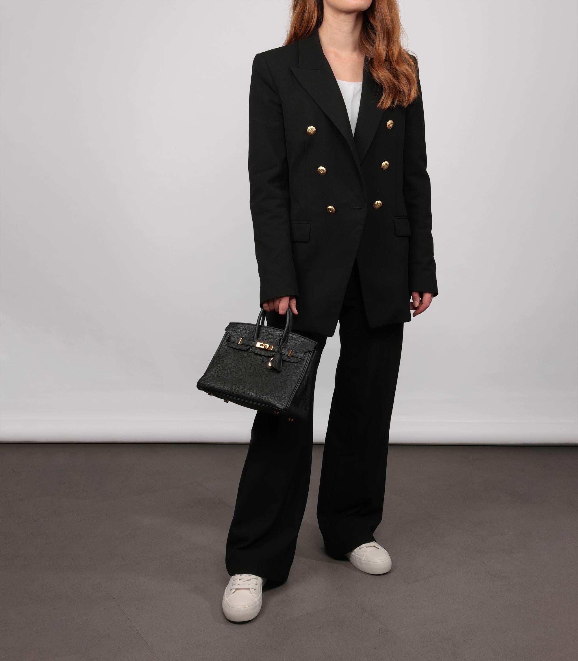 Hermès Black Togo Leather Birkin 25cm Retourne

Product Details
Xupes Ref: CB1362
Brand: Hermès
Model: Birkin 25cm
Type: Tote
Serial Number: D
Age: 2019
Accompanied By: Hermès Dust Bag, Box, Padlock, Keys, Clochette, Protective Felt, Rain Cover,