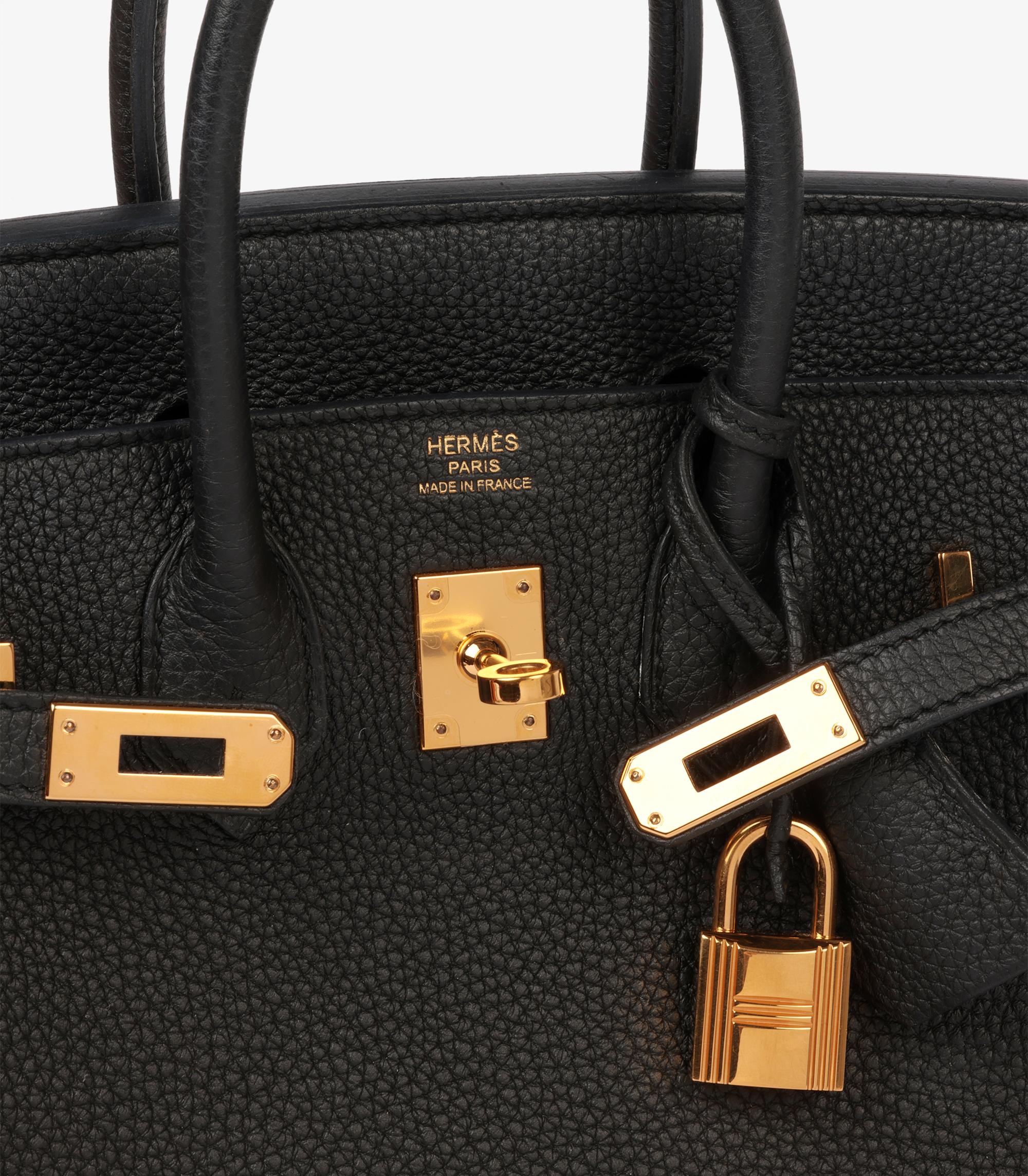 Hermès Black Togo Leather Birkin 25cm Retourne 4