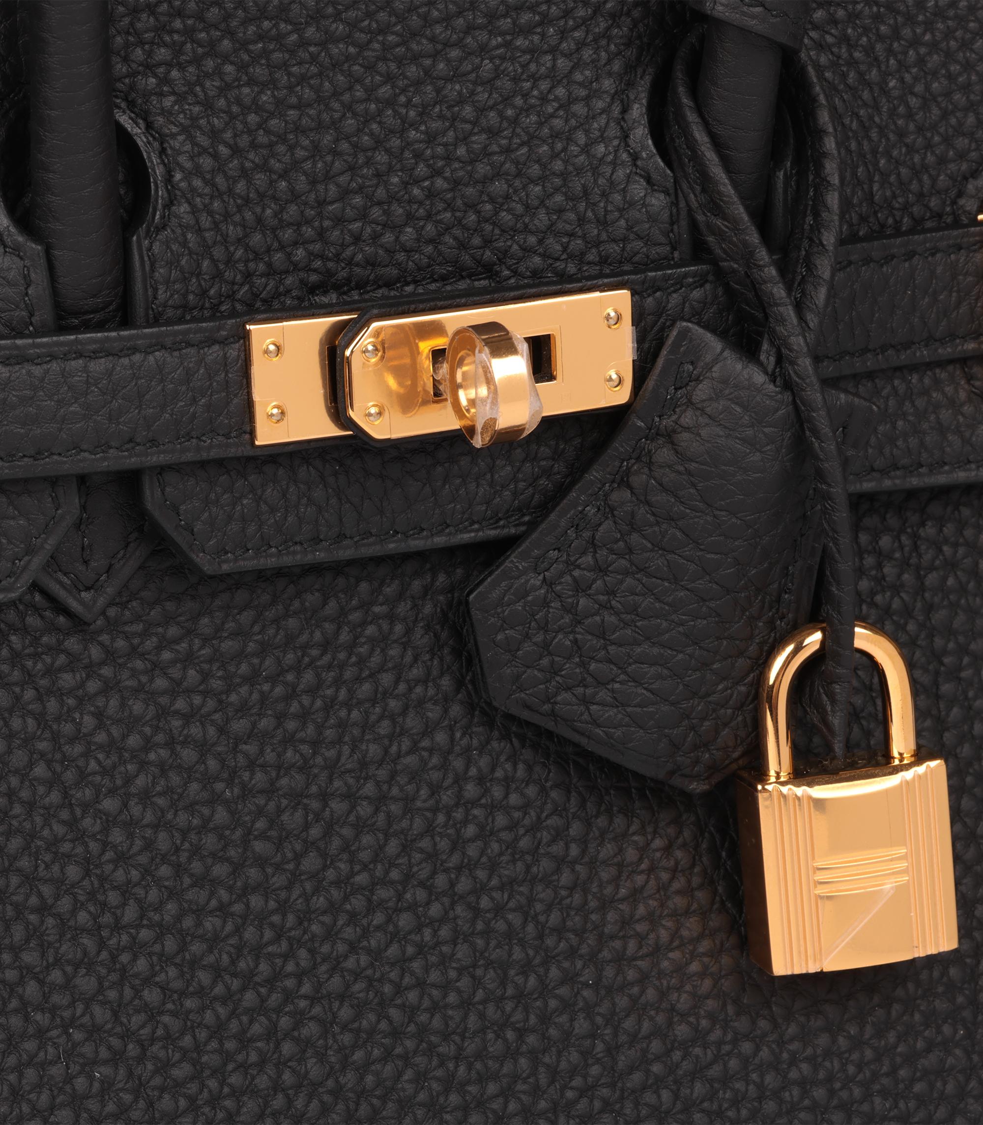 Hermès Black Togo Leather Birkin 25cm Retourne 5