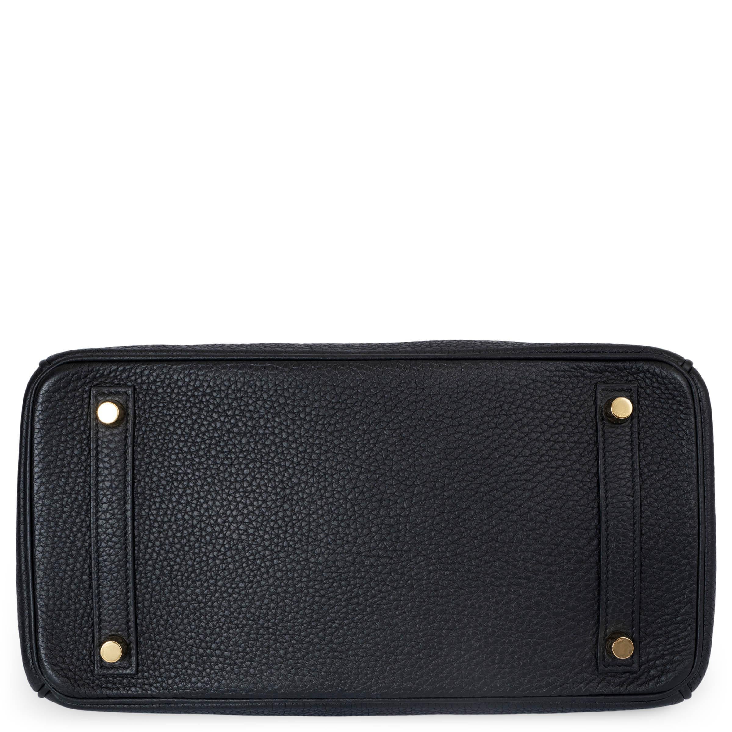 HERMES black Togo leather BIRKIN 30 Bag Ghw In New Condition For Sale In Zürich, CH