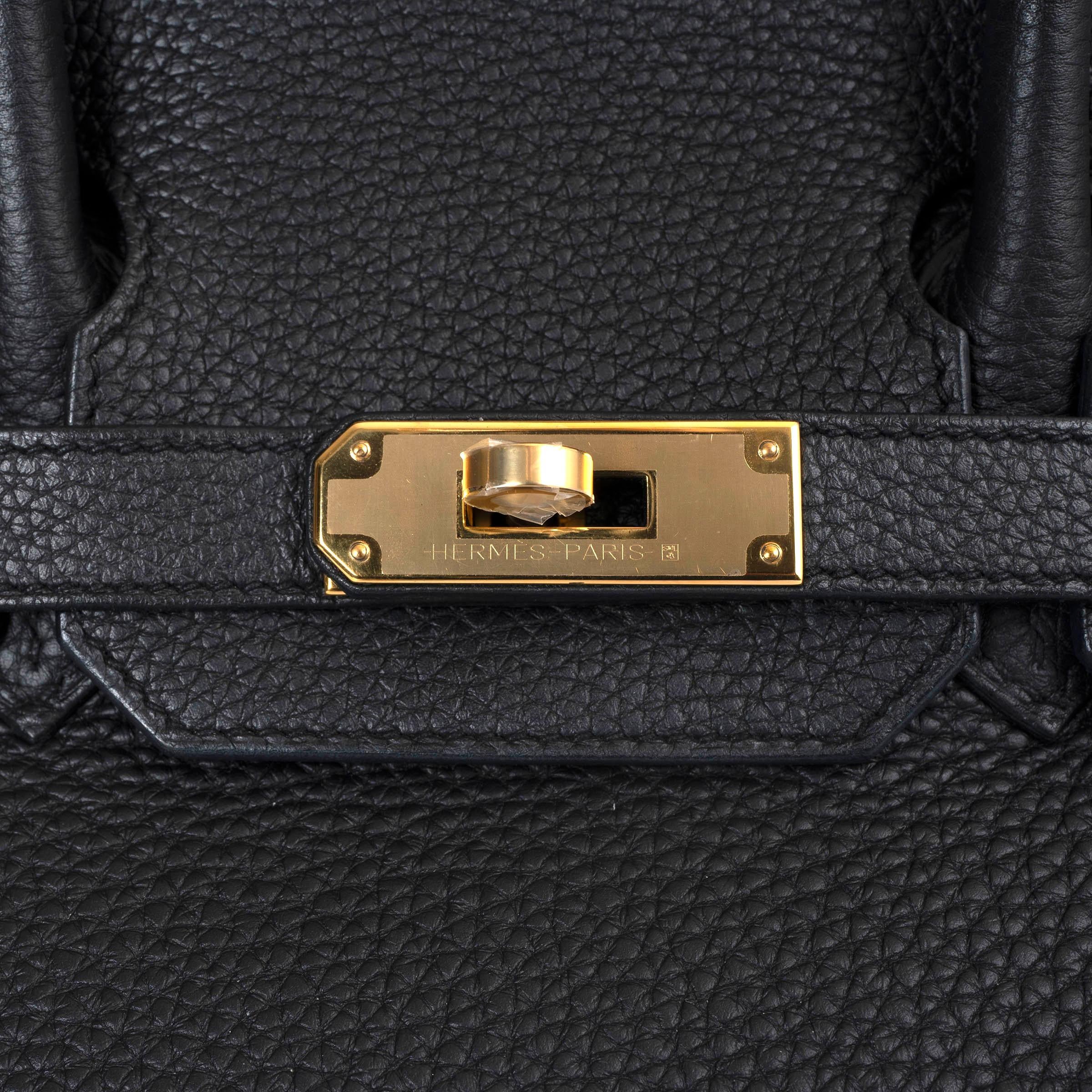 HERMES black Togo leather BIRKIN 30 Bag Ghw For Sale 1