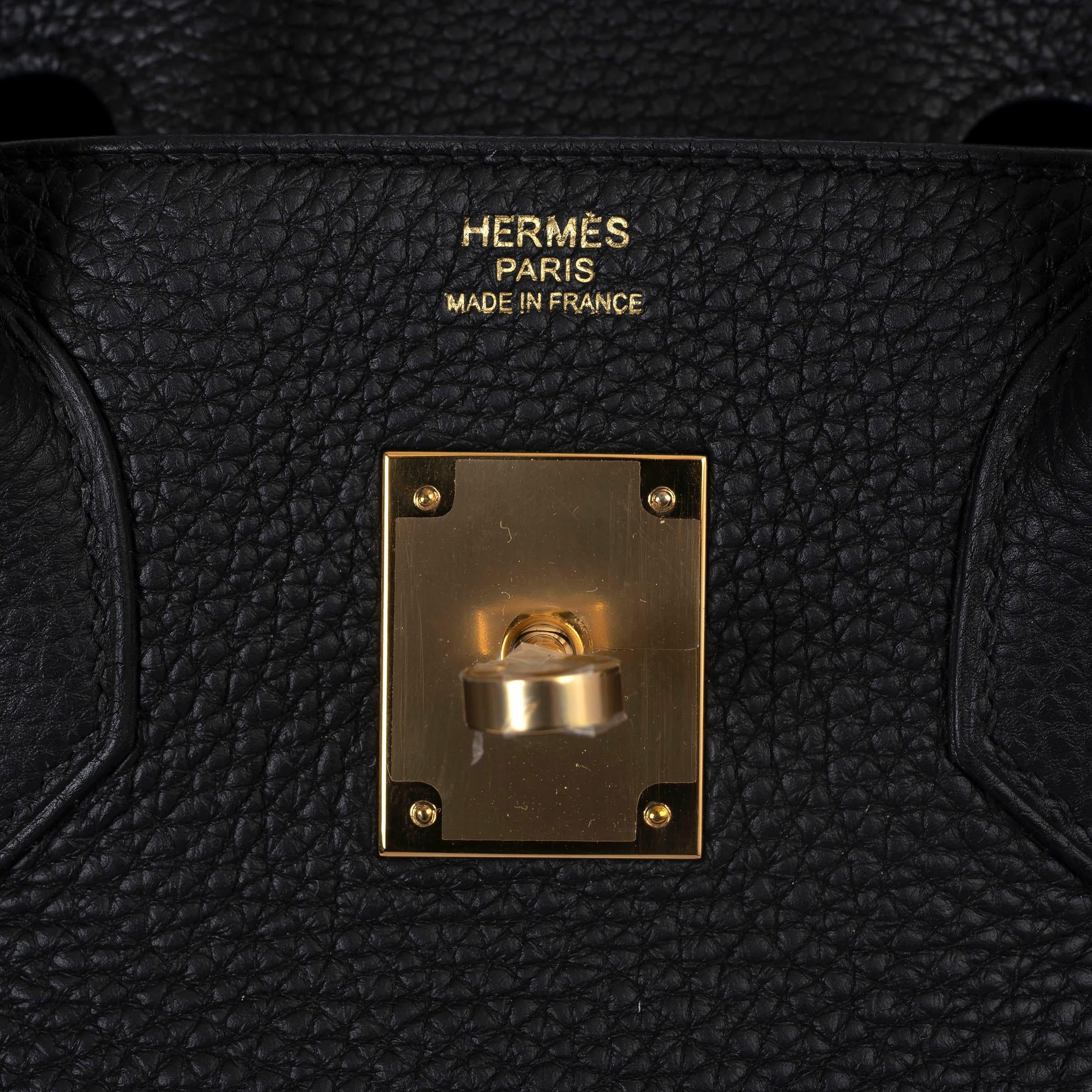 HERMES black Togo leather BIRKIN 30 Bag Ghw For Sale 2