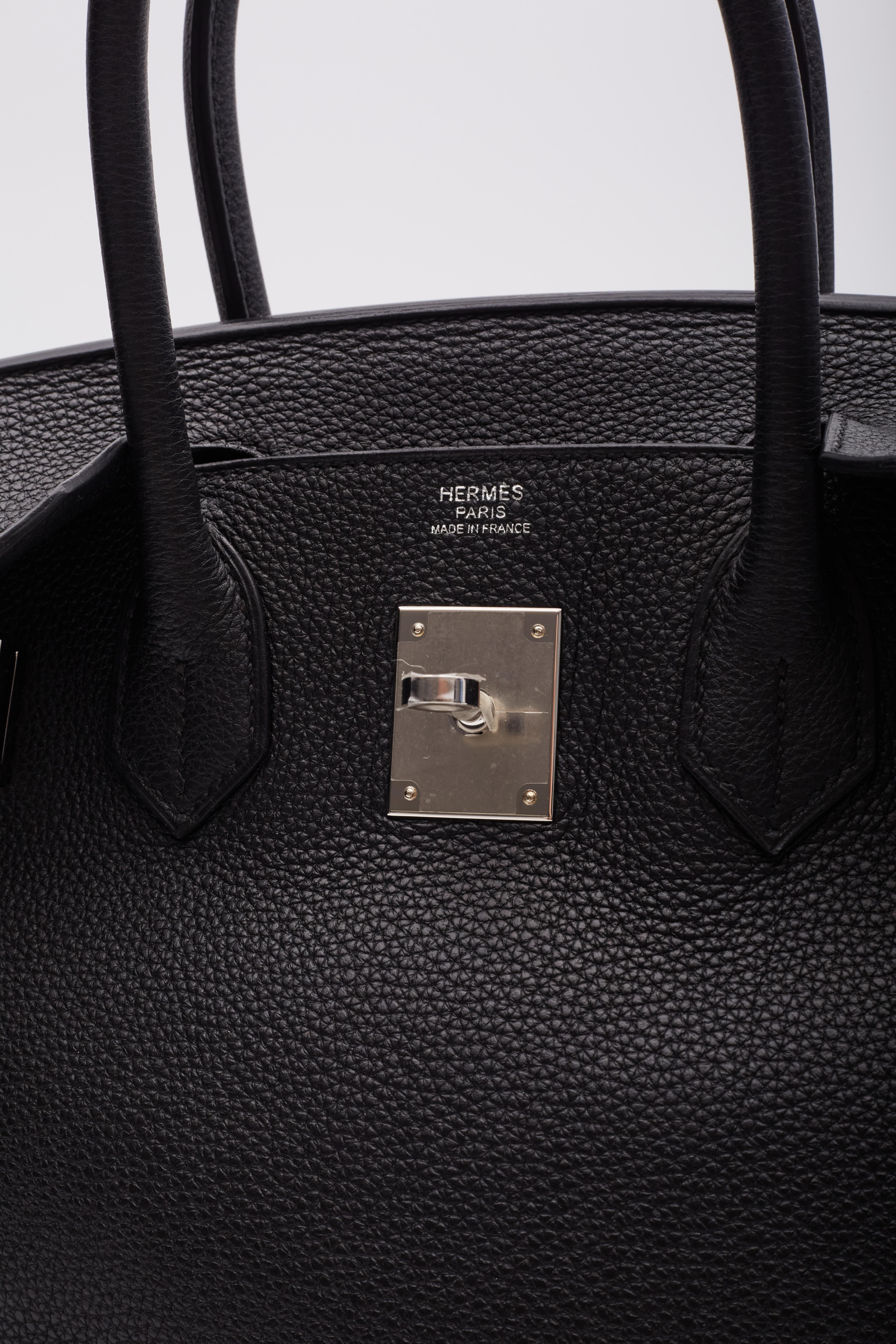 Hermes Black Togo Leather Birkin 30 Handbag 10
