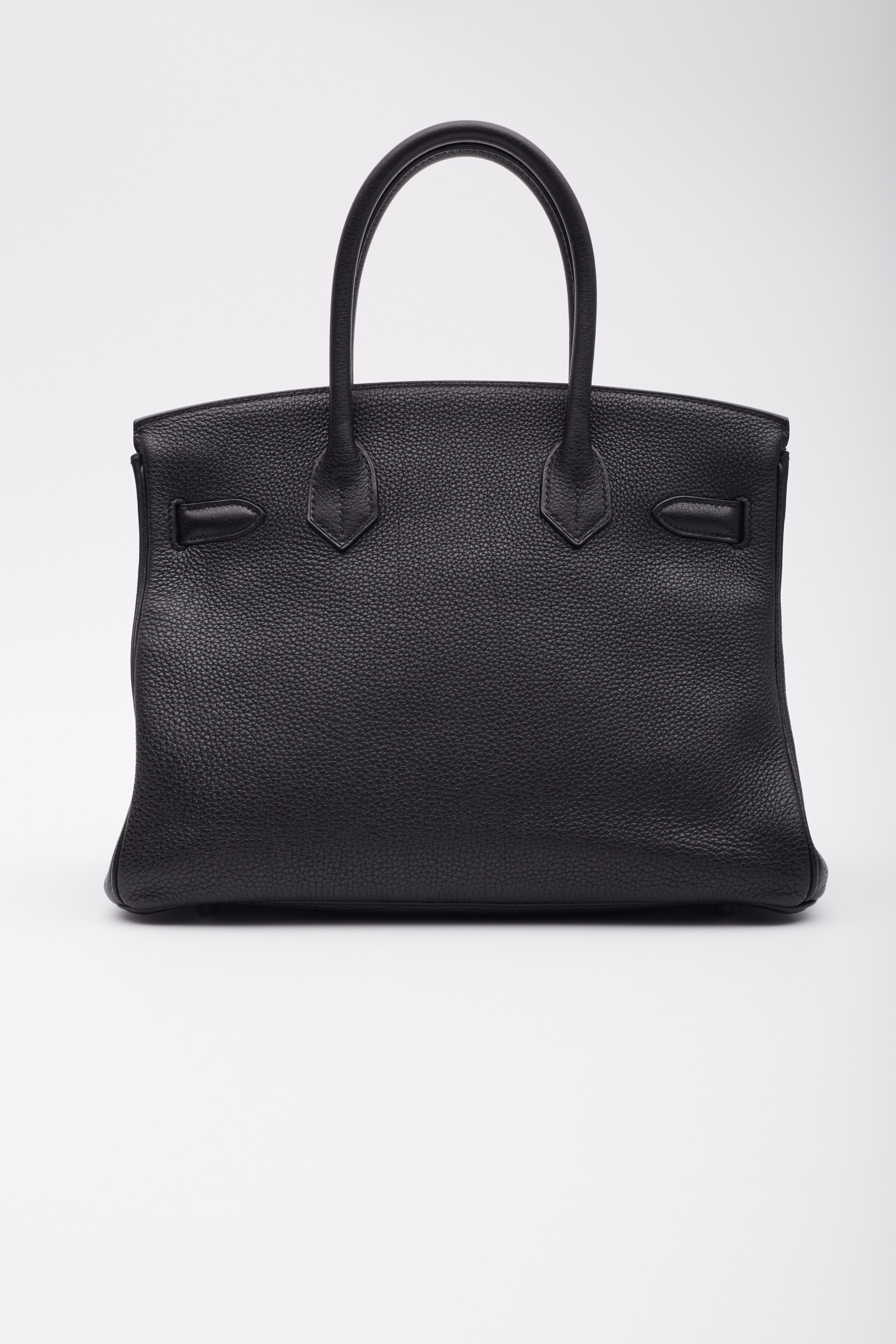 Hermes Black Togo Leather Birkin 30 Handbag 1