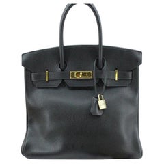 Vintage Hermes Black Togo Leather Birkin 35 cm Handbag GHW