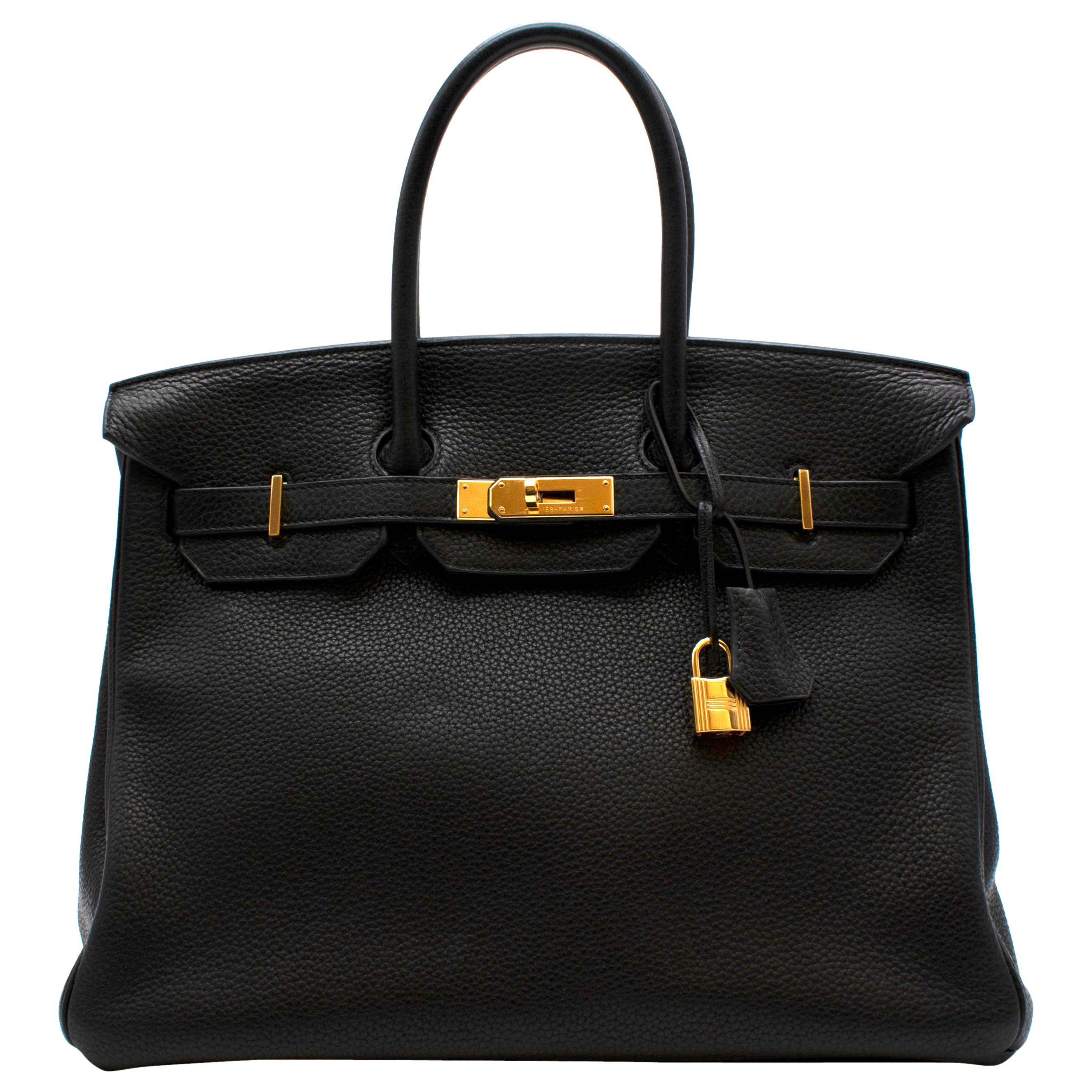 Hermes Black Togo Leather Birkin 35 GHW