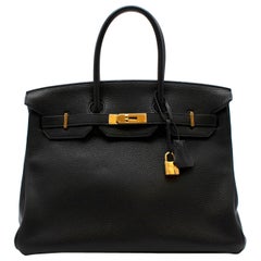 Hermes Black Togo Leather Birkin 35 GHW