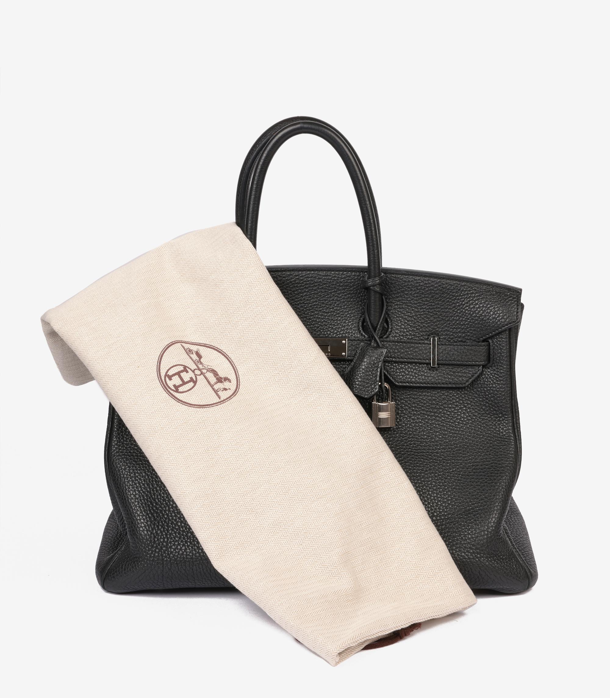 Hermès Birkin nera in pelle Togo 35cm Retourne 6