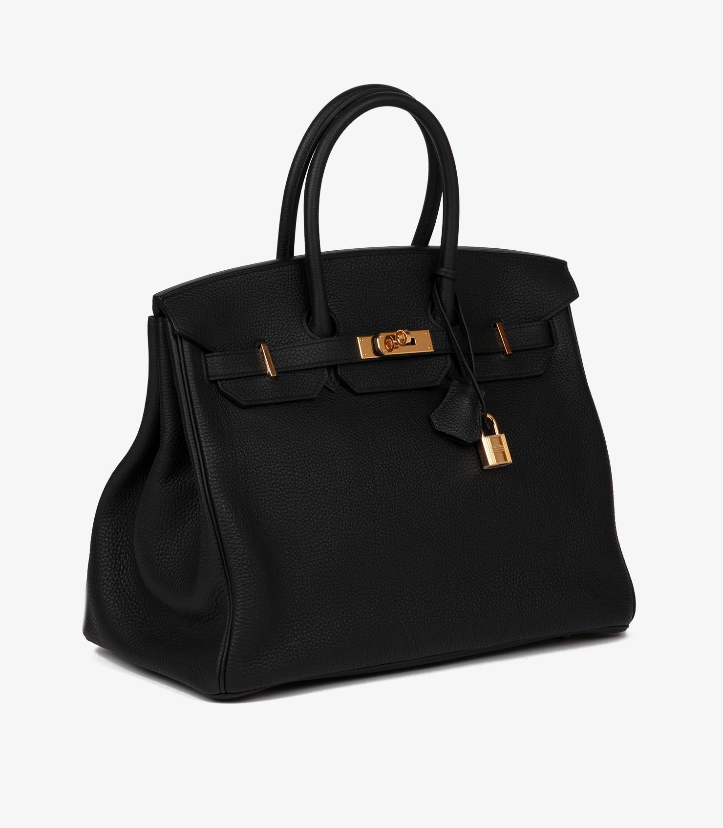 Hermès Black Togo Leather Birkin 35cm Retourne

Brand- Hermès
Model- Birkin 35cm
Product Type- Tote
Serial Number- [R*
Age- Circa 2014
Accompanied By- Hermès Dust Bag, Small Dust Bag, Box, Hermès Receipt, Clochette, Padlock, Keys, Protective Felt,