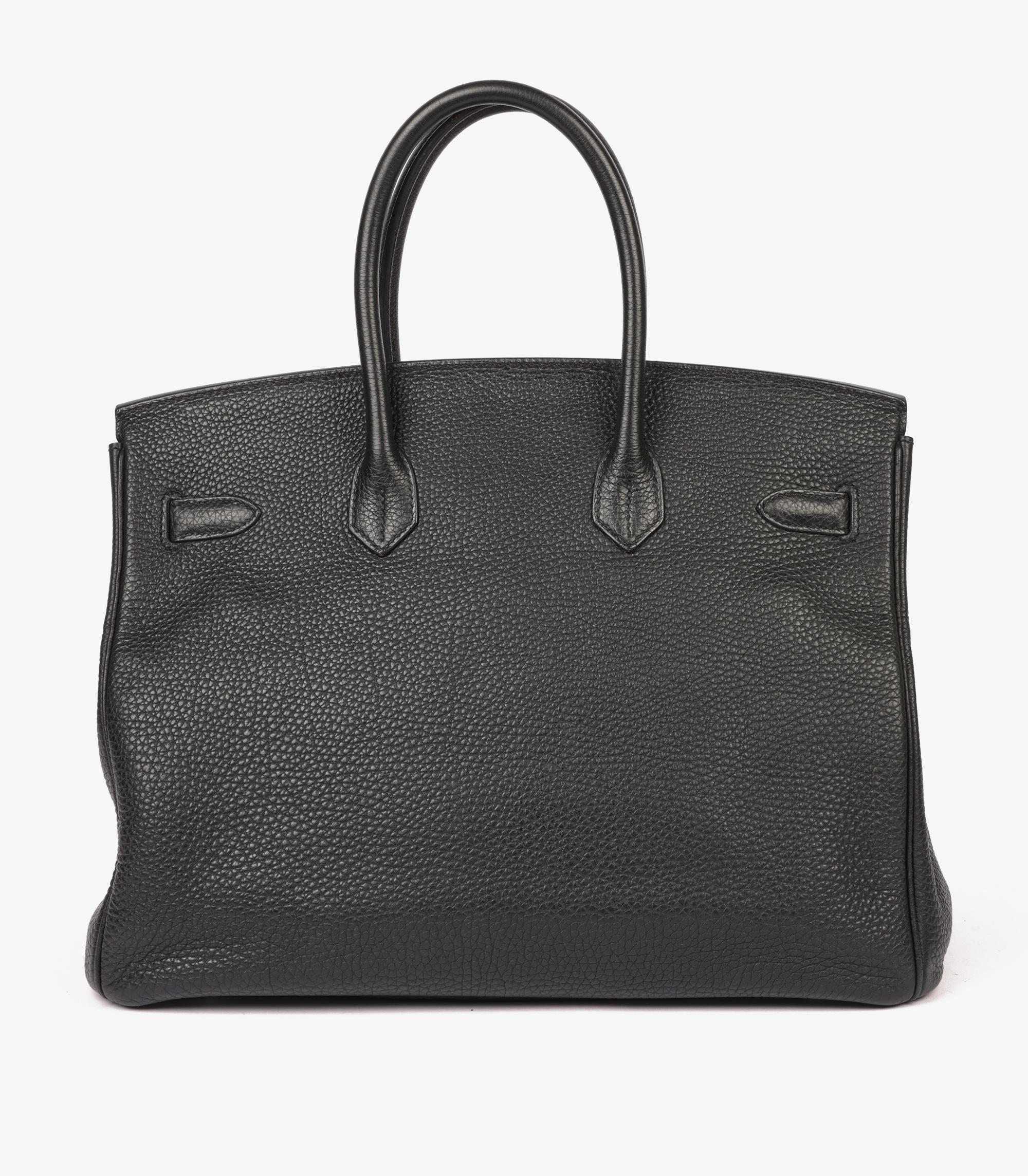 da uomo o donna Hermès Birkin nera in pelle Togo 35cm Retourne