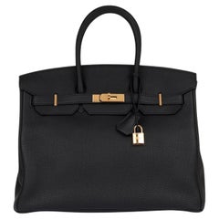Hermès Black Togo Leather Birkin 35cm Retourne