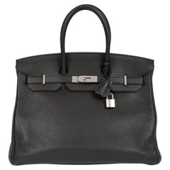 Hermès Black Togo Leather Birkin 35cm Retourne