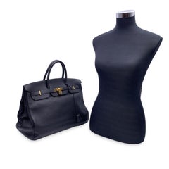 Hermes Black Togo Leather Birkin 40 Top Handle Bag Satchel Handbag