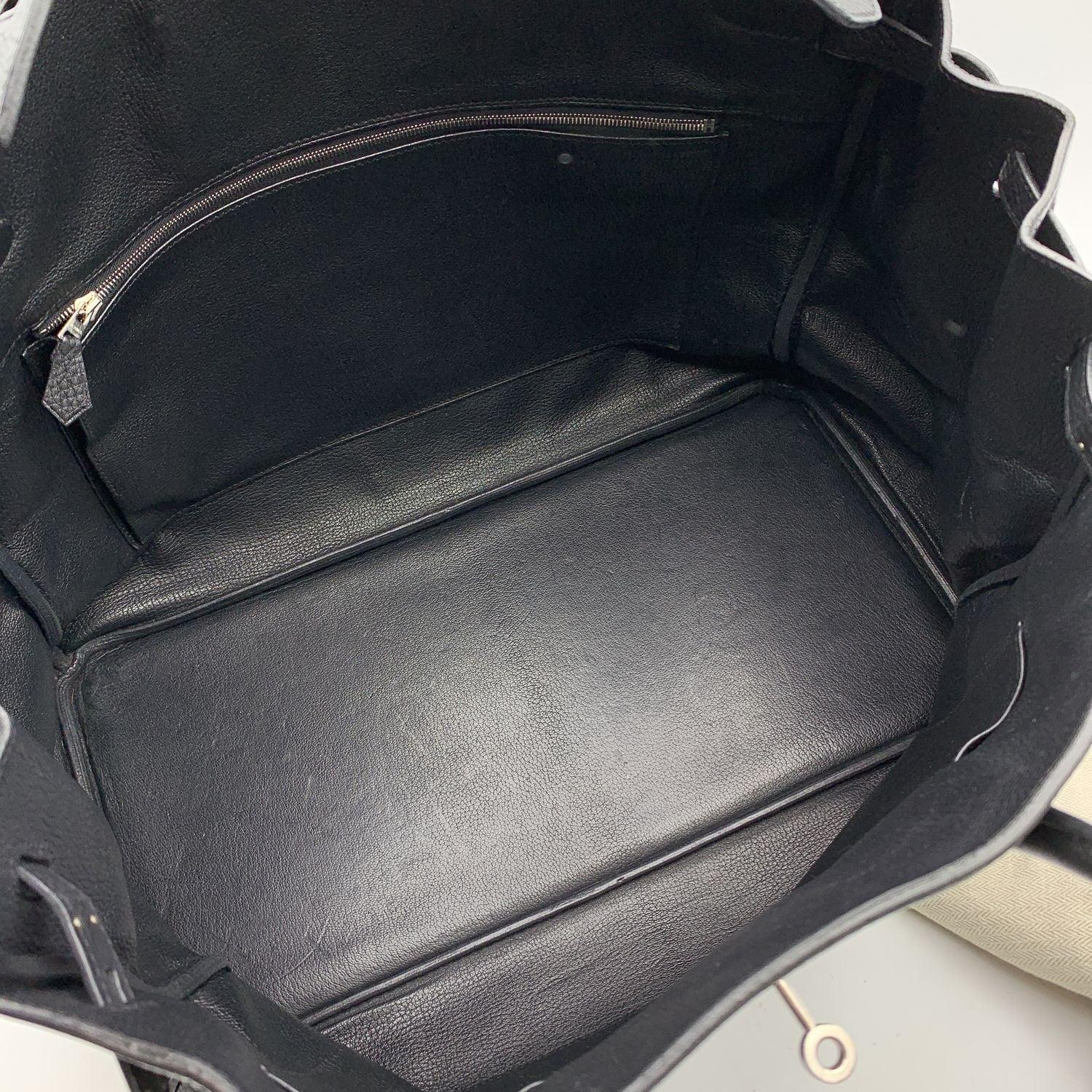 Hermes Black Togo Leather Birkin 40 Top Handle Bag Satchel Handbag 1