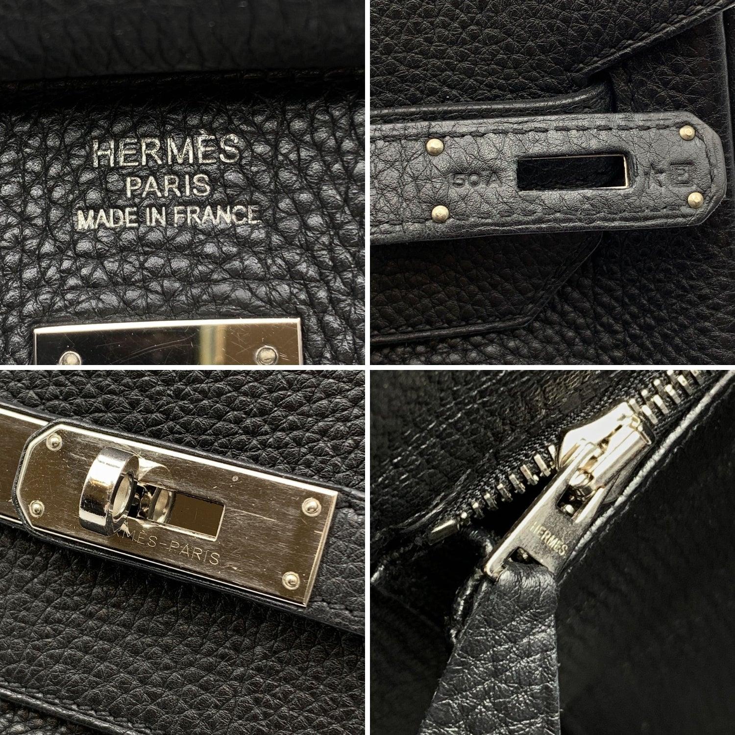 Hermes Black Togo Leather Birkin 40 Top Handle Bag Satchel Handbag 2