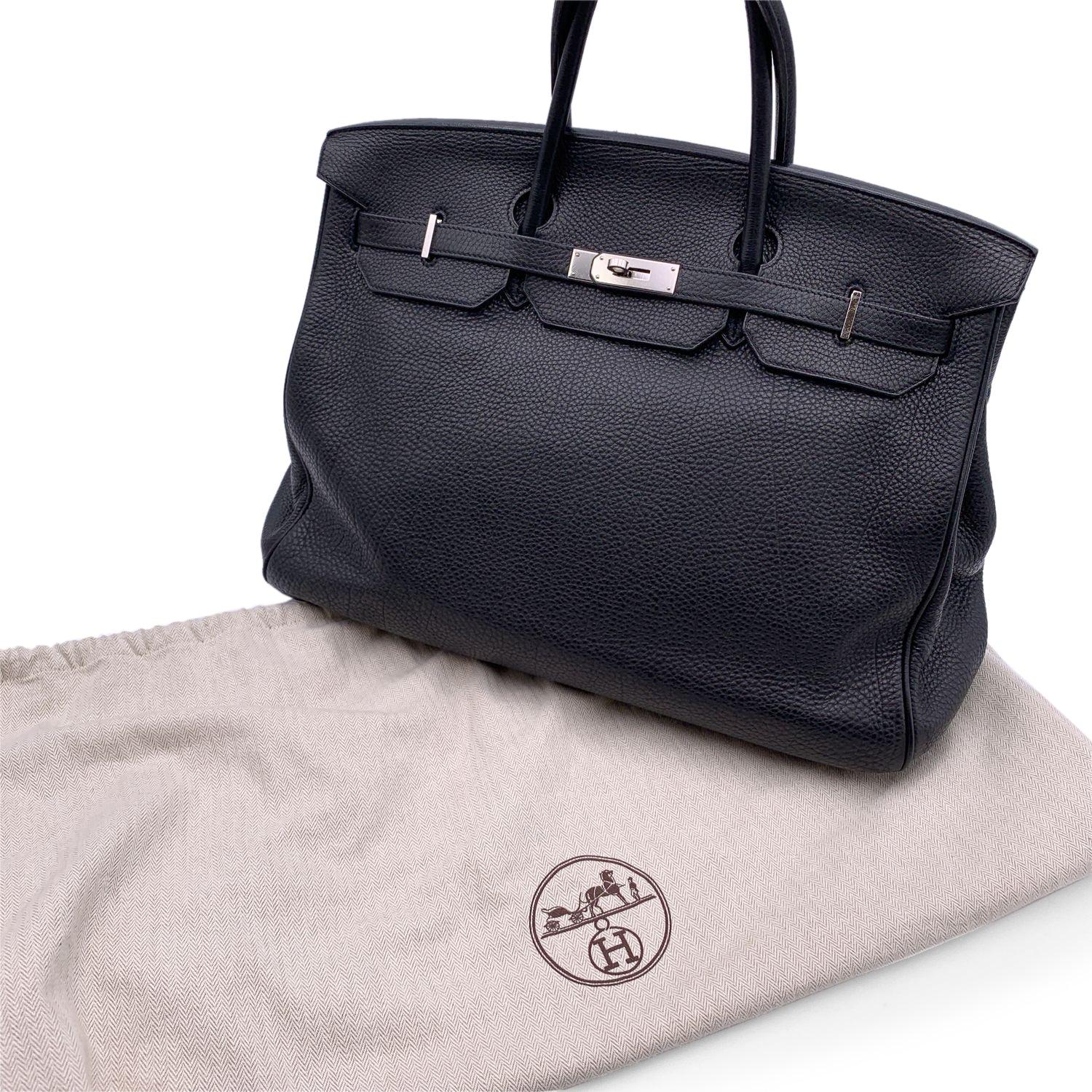 Hermes Black Togo Leather Birkin 40 Top Handle Bag Satchel Handbag 3