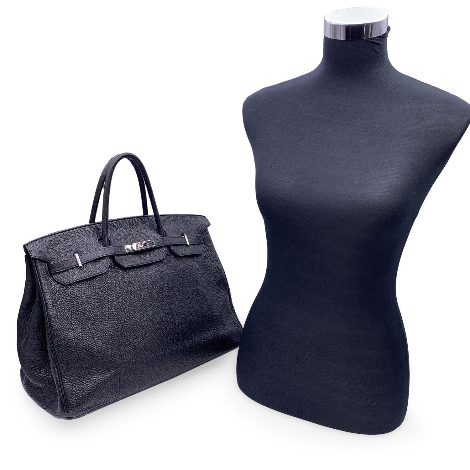 Hermes Black Togo Leather Birkin 40 Top Handle Bag Satchel Handbag 4