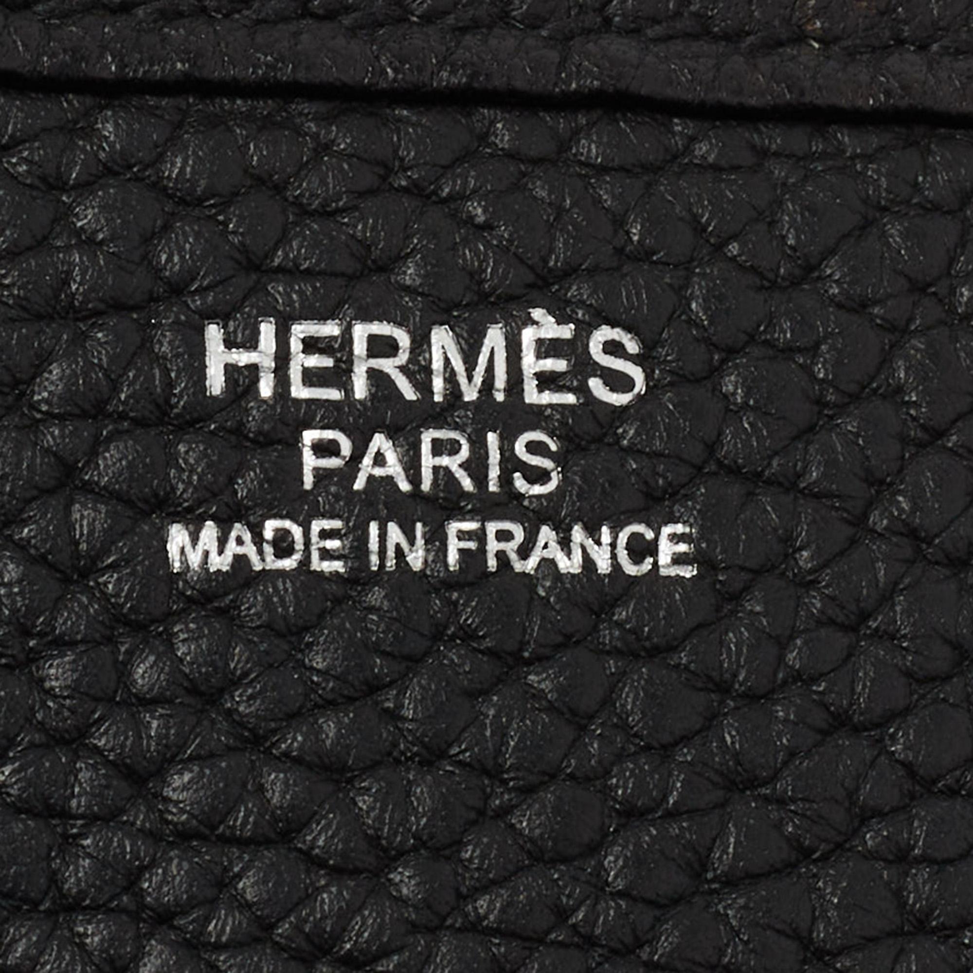 Hermes Black Togo Leather Evelyne III GM Bag 7