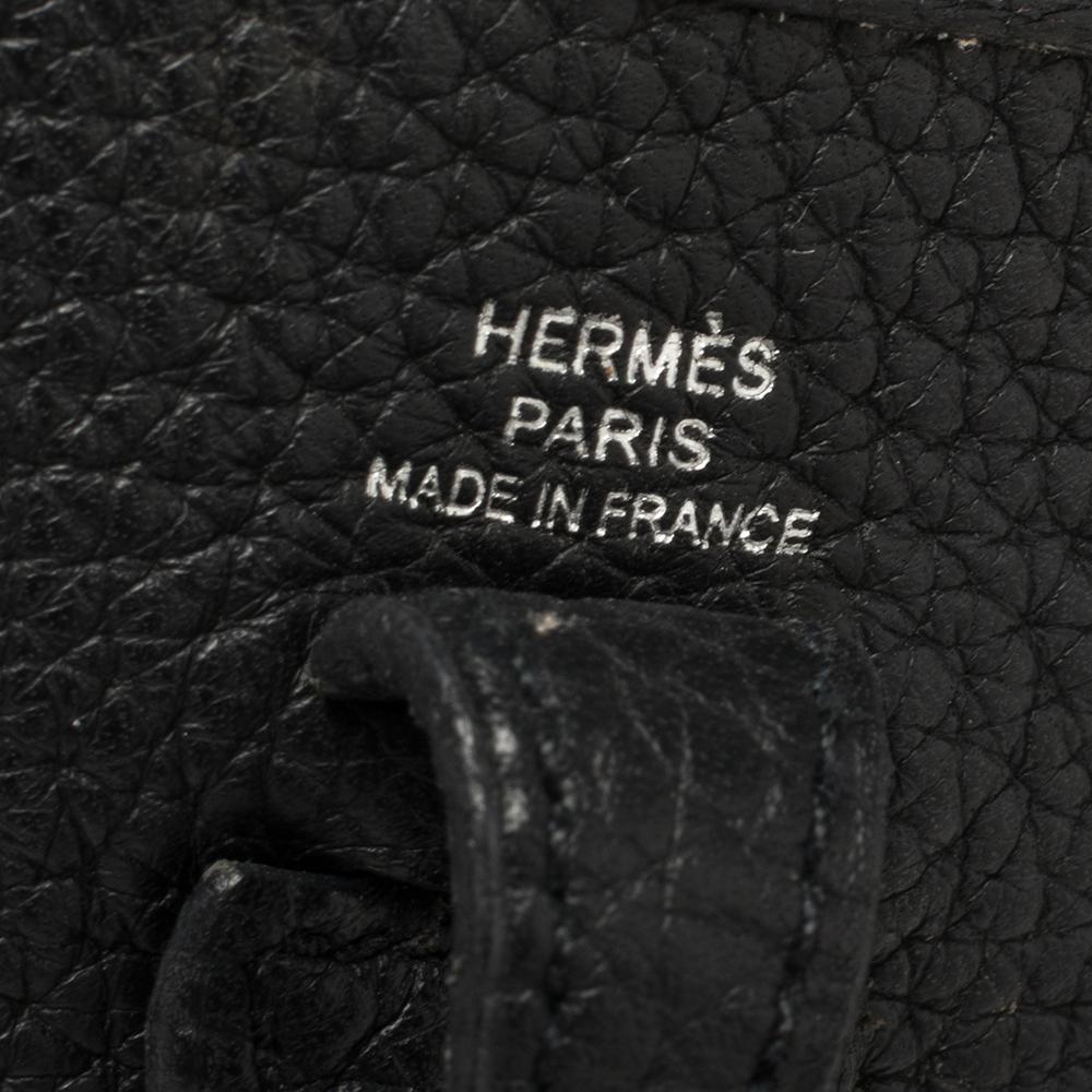 Hermes Black Togo Leather Evelyne TPM Bag 1