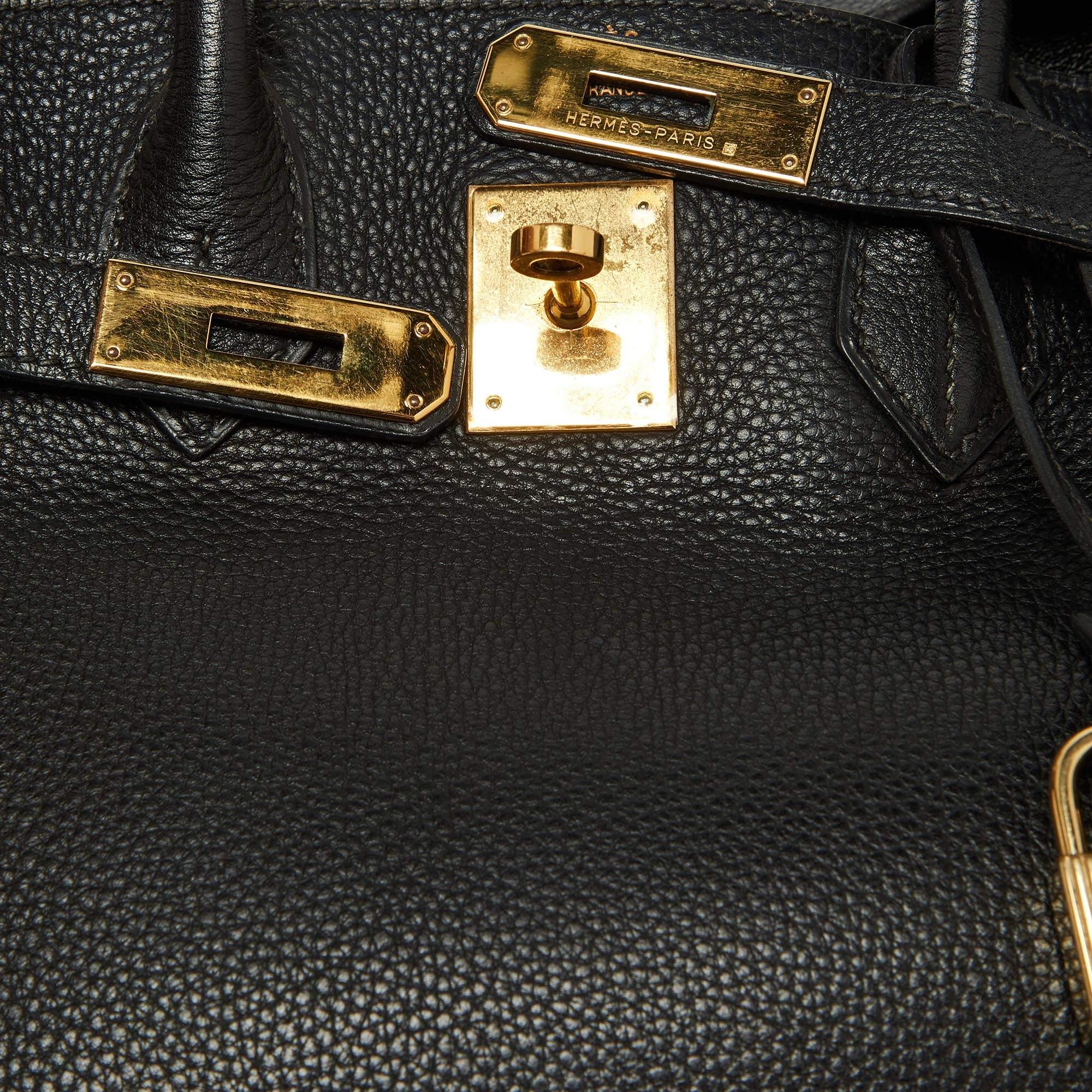 Hermès Black Togo Leather Gold Finish Birkin 30 Bag 6