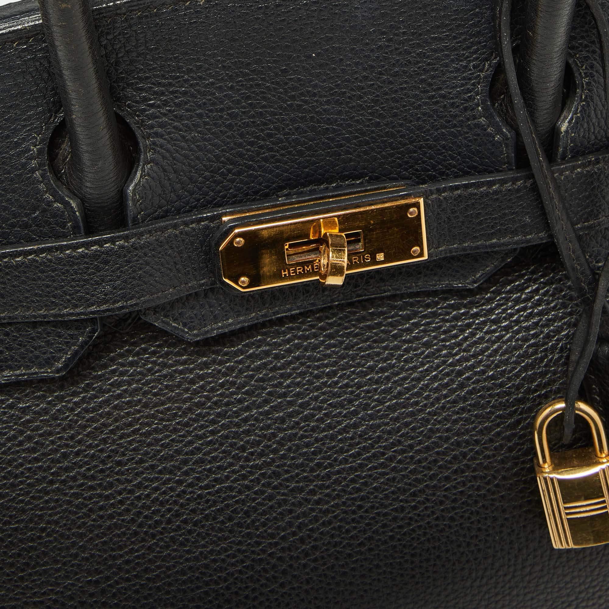 Hermès Black Togo Leather Gold Finish Birkin 30 Bag 7