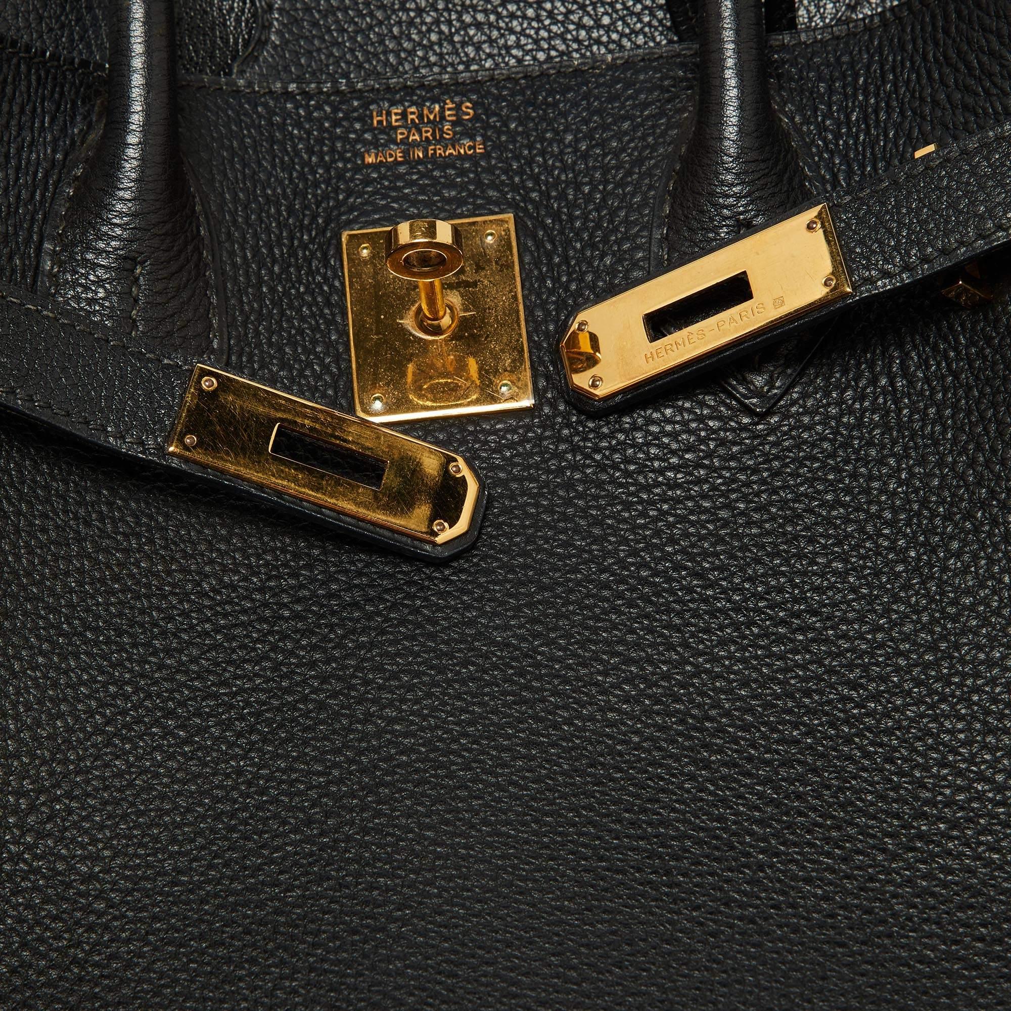 Hermès Black Togo Leather Gold Finish Birkin 30 Bag 1