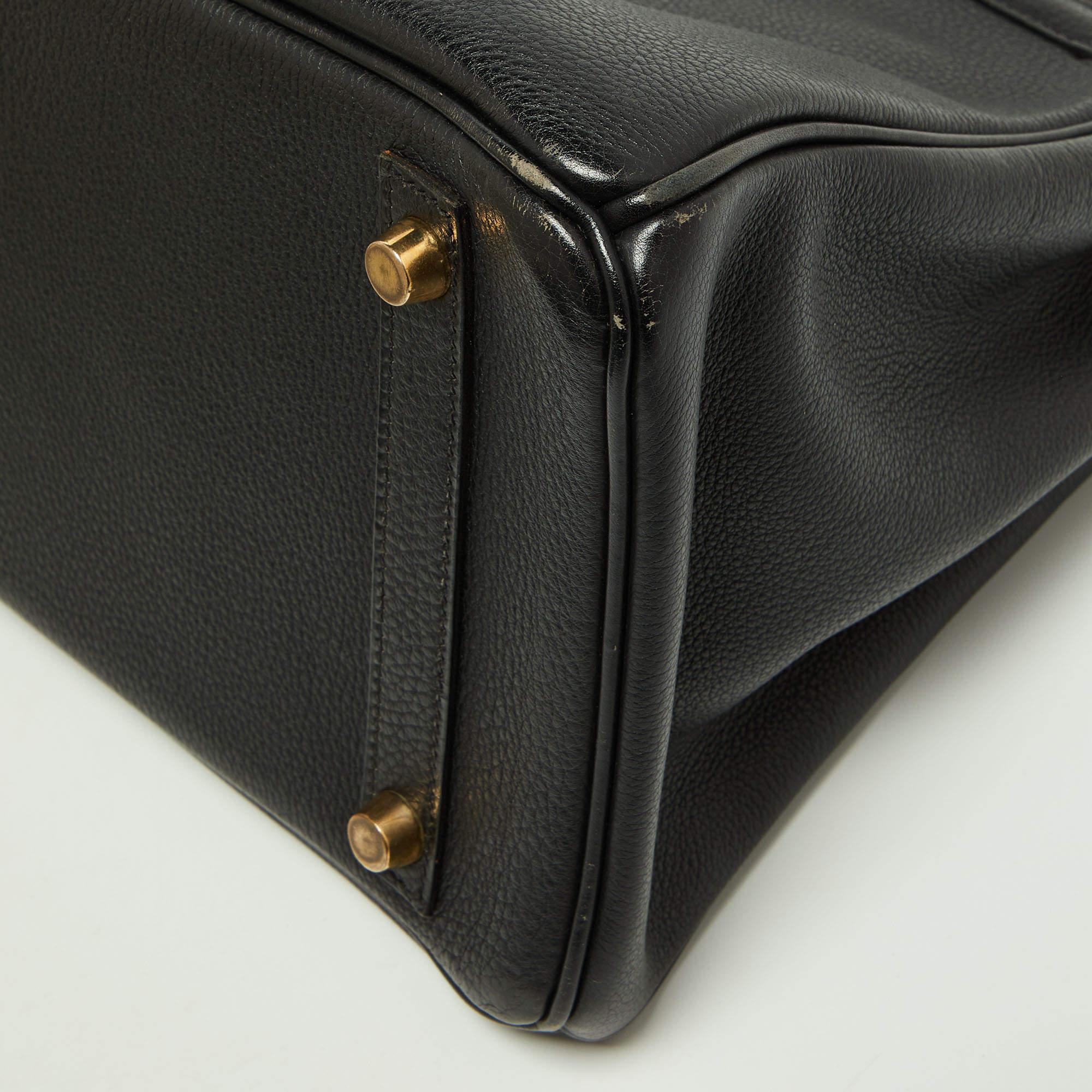 Hermès Black Togo Leather Gold Finish Birkin 30 Bag 2