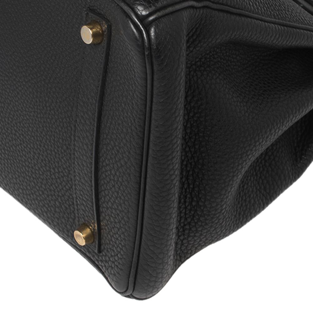 Hermès Black Togo Leather Gold Finished Birkin 35 Bag 5