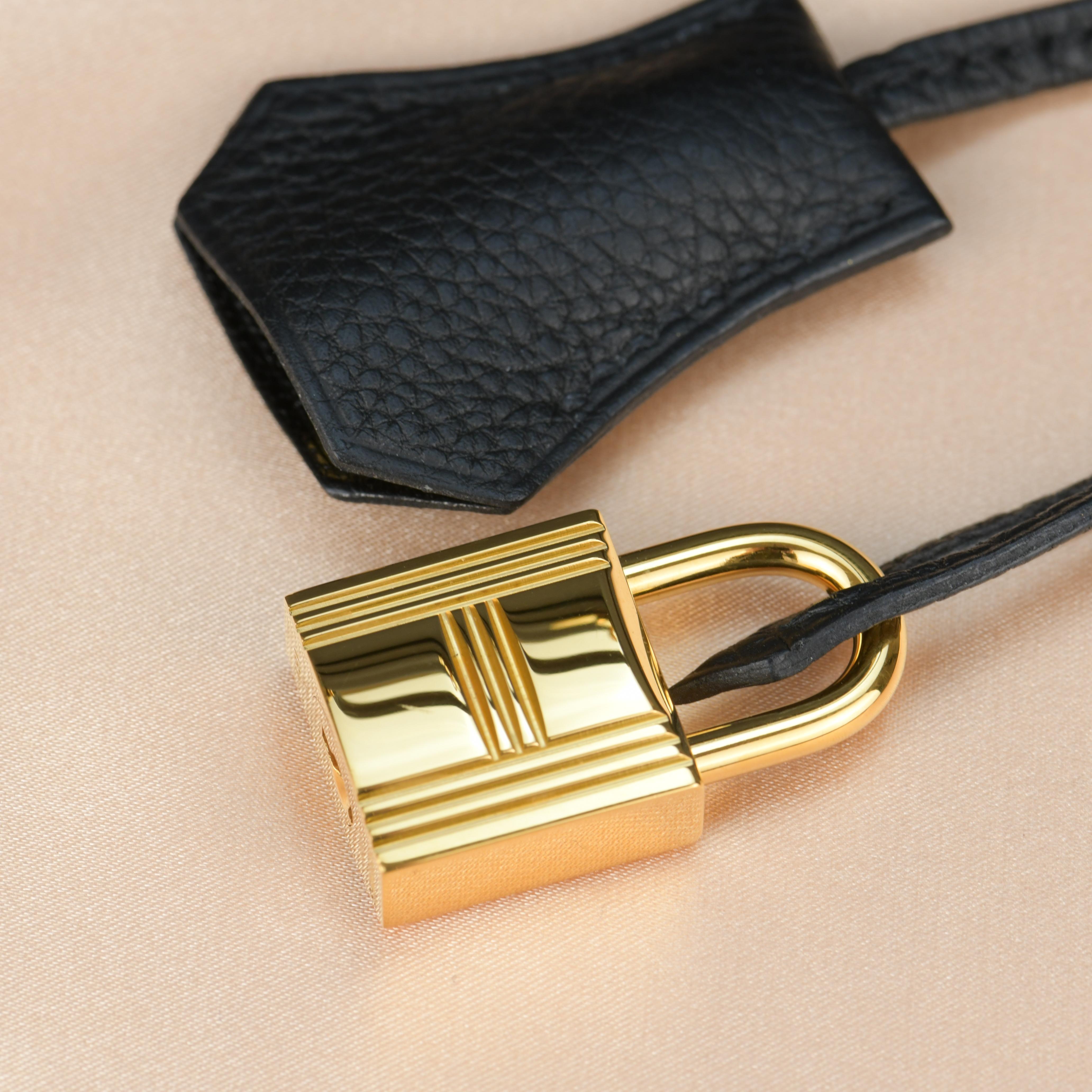 Hermes Black Togo Leather Gold Hardware Kelly 25 Bag 1