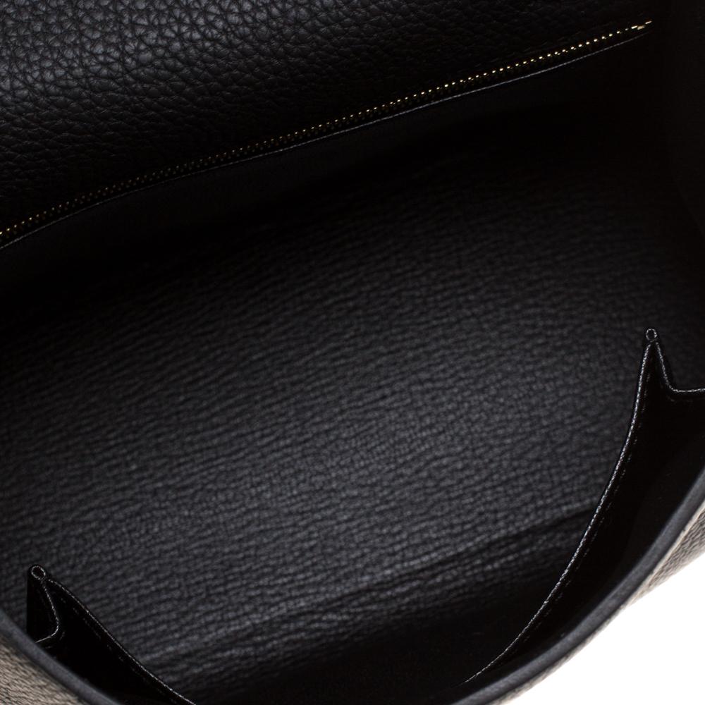 Hermes Black Togo Leather Gold Hardware Kelly Retourne 25 Bag 6