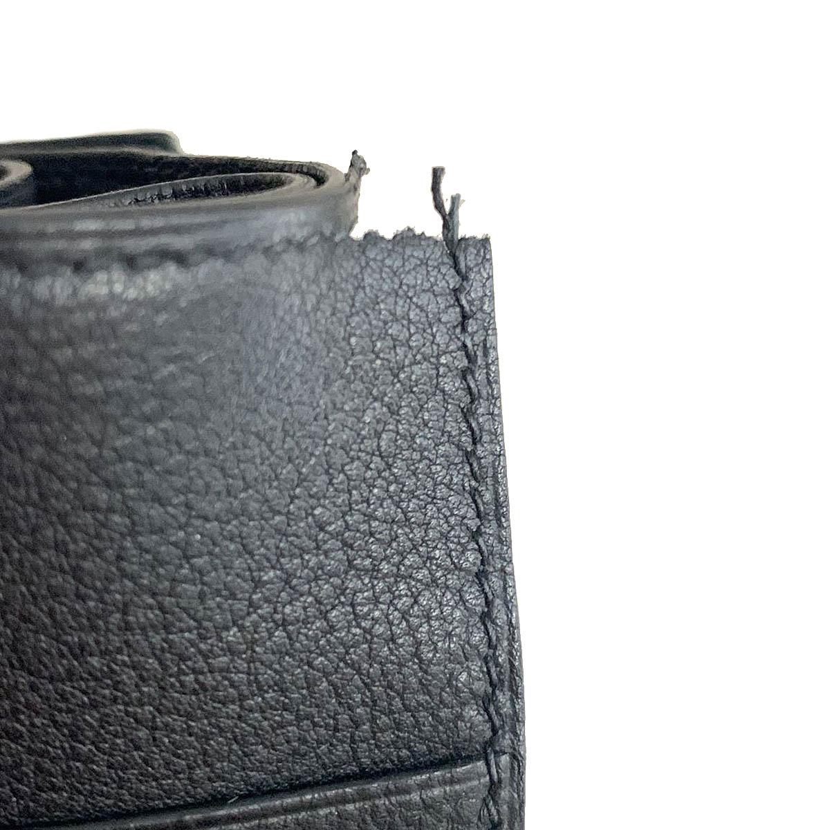 HERMES black Togo leather JURA Bi-Fold Wallet 2