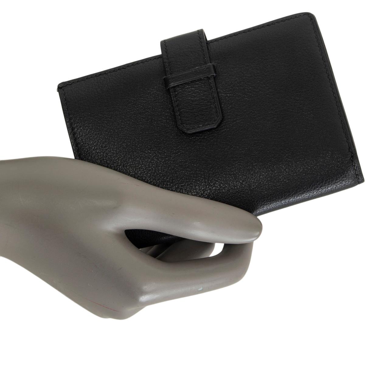HERMES black Togo leather JURA Bi-Fold Wallet 3