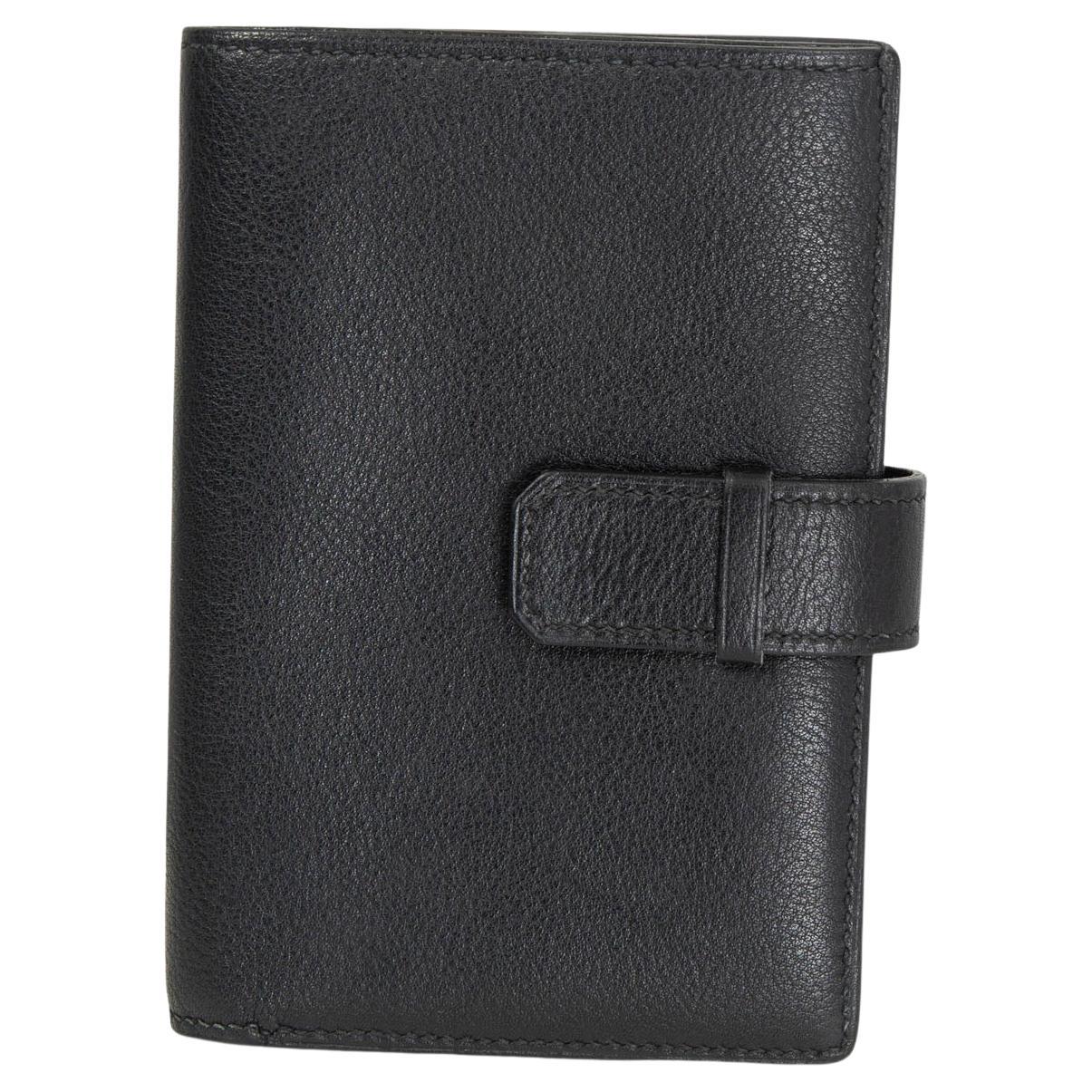 HERMES black Togo leather JURA Bi-Fold Wallet