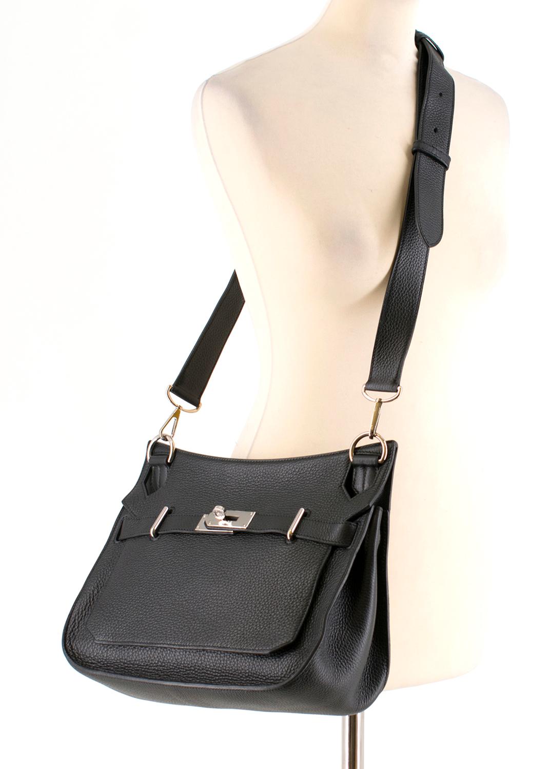 Hermes Black Togo Leather Jypsiere 34 Bag For Sale 3