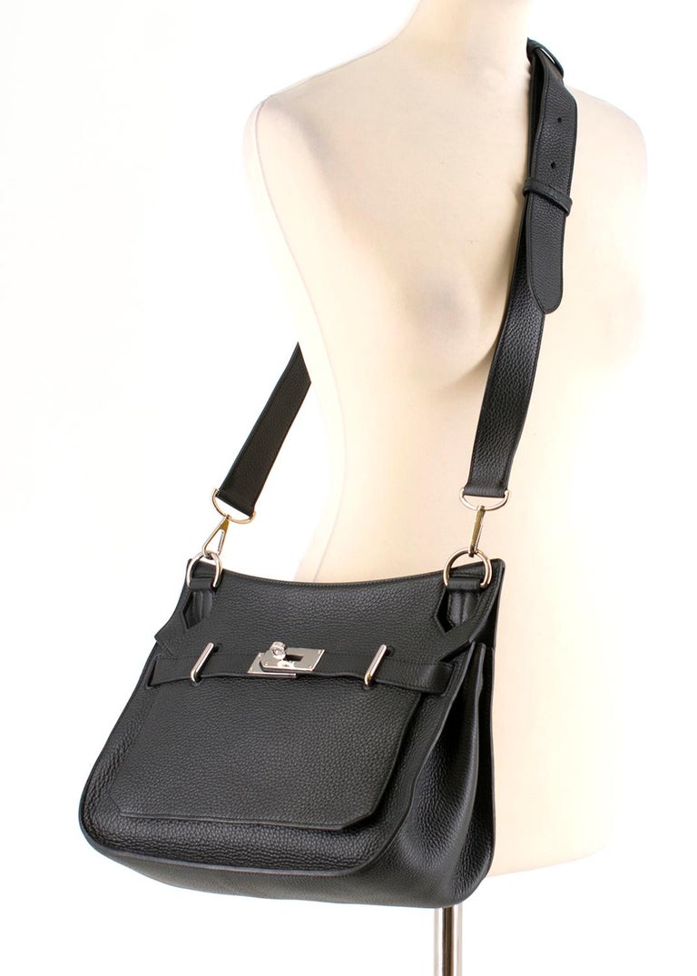 Hermes Black Togo Leather Jypsiere 34 Bag For Sale at 1stDibs