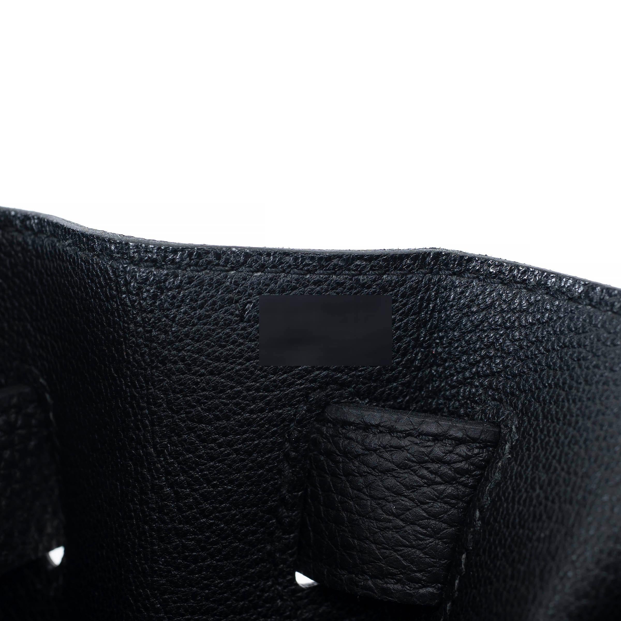 HERMES black Togo leather KELLY 40 RETOURNE Bag PHW en vente 4