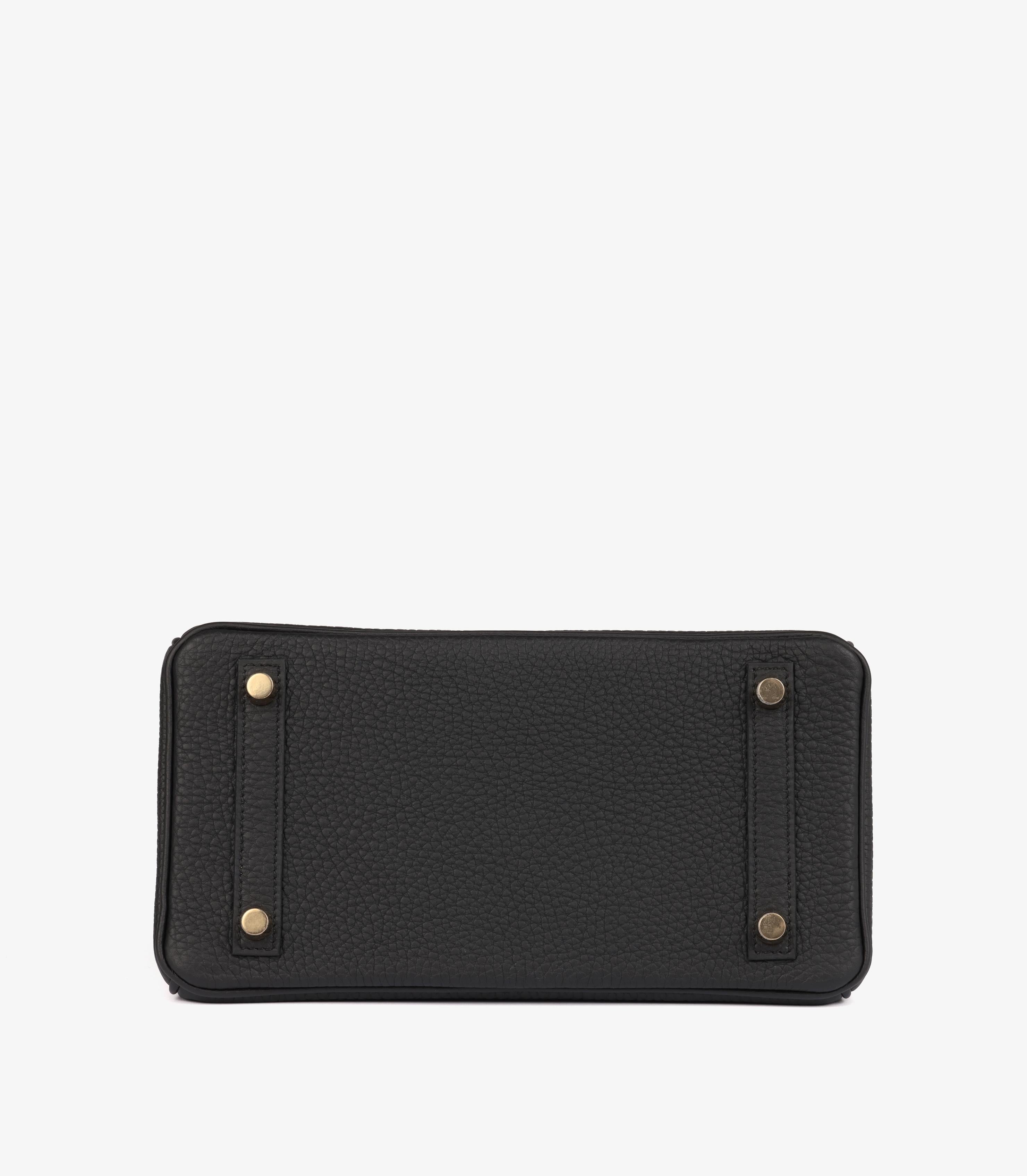 Hermès Birkin 25cm in pelle nera Togo Retourne in vendita 2